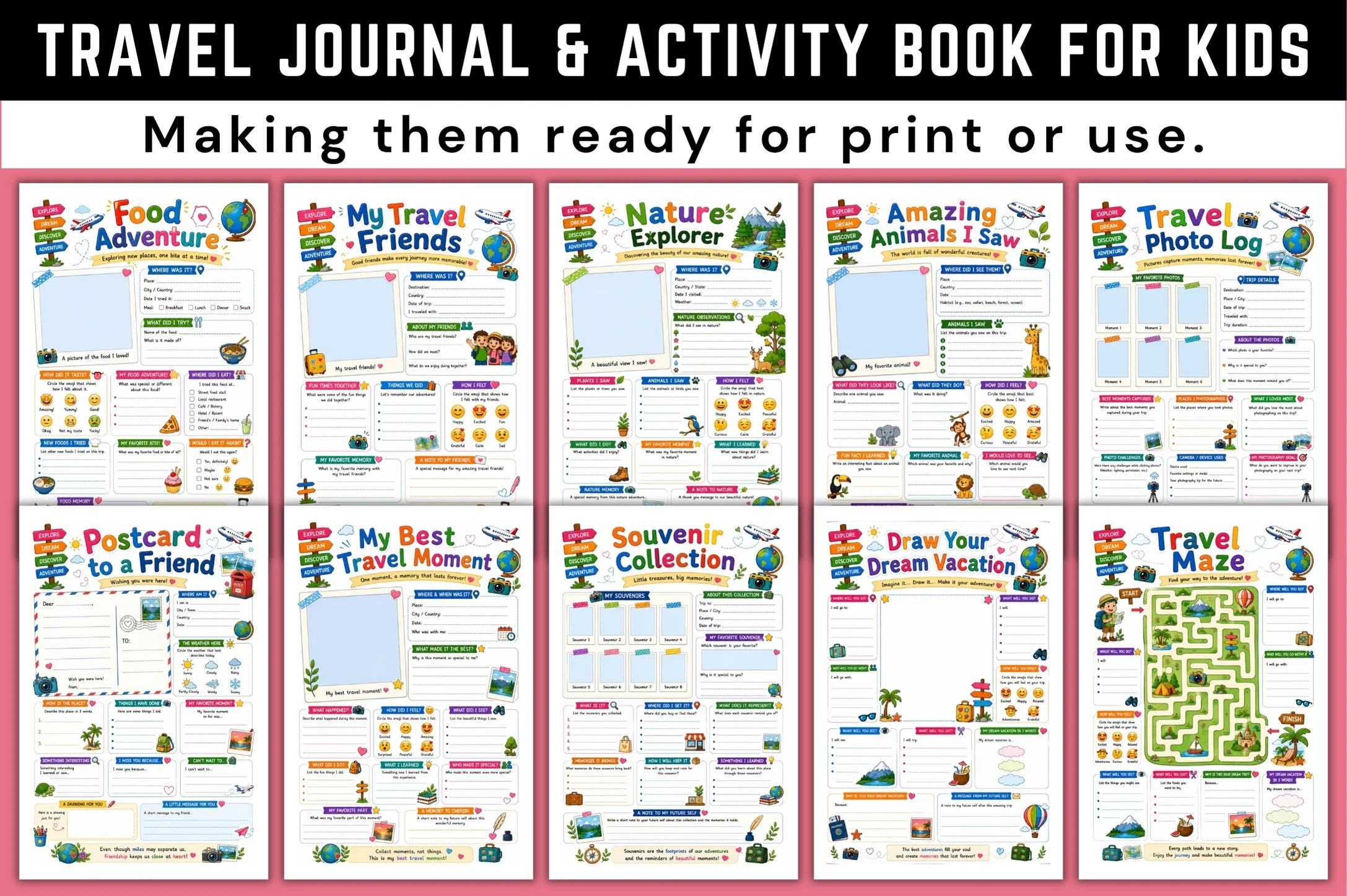Travel Activity For Kids Journal - Image 2