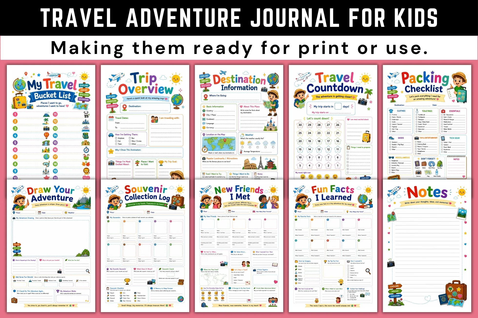 Travel Adventure For Kids Journal - Image 2