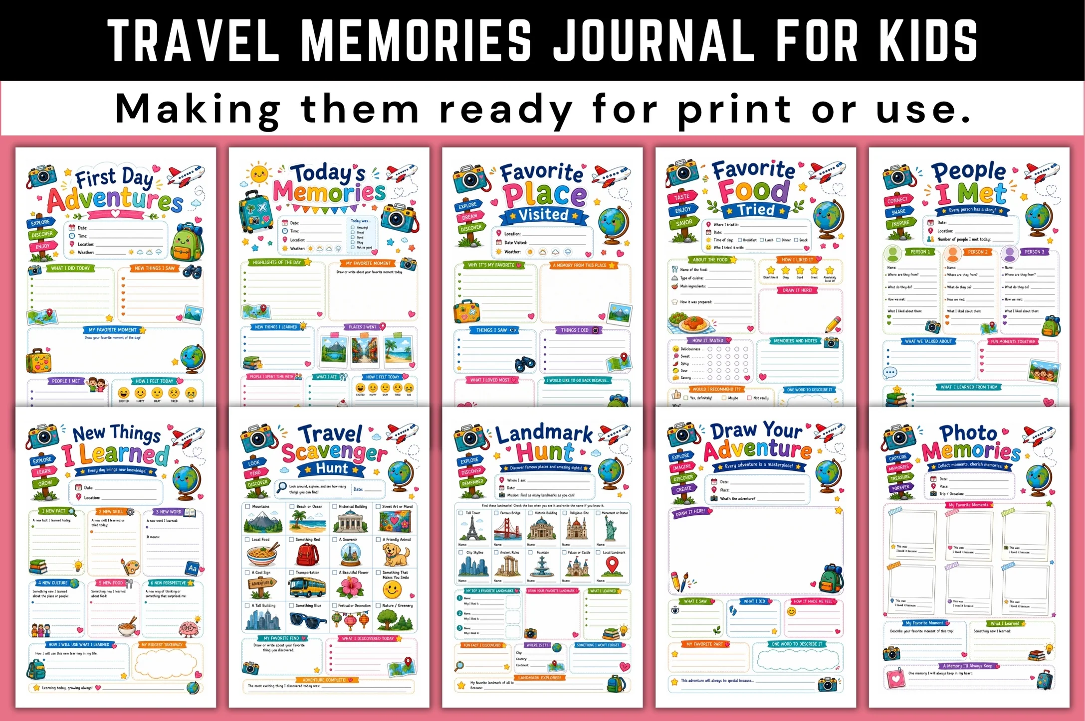 Travel Memories For Kids Journal - Image 2