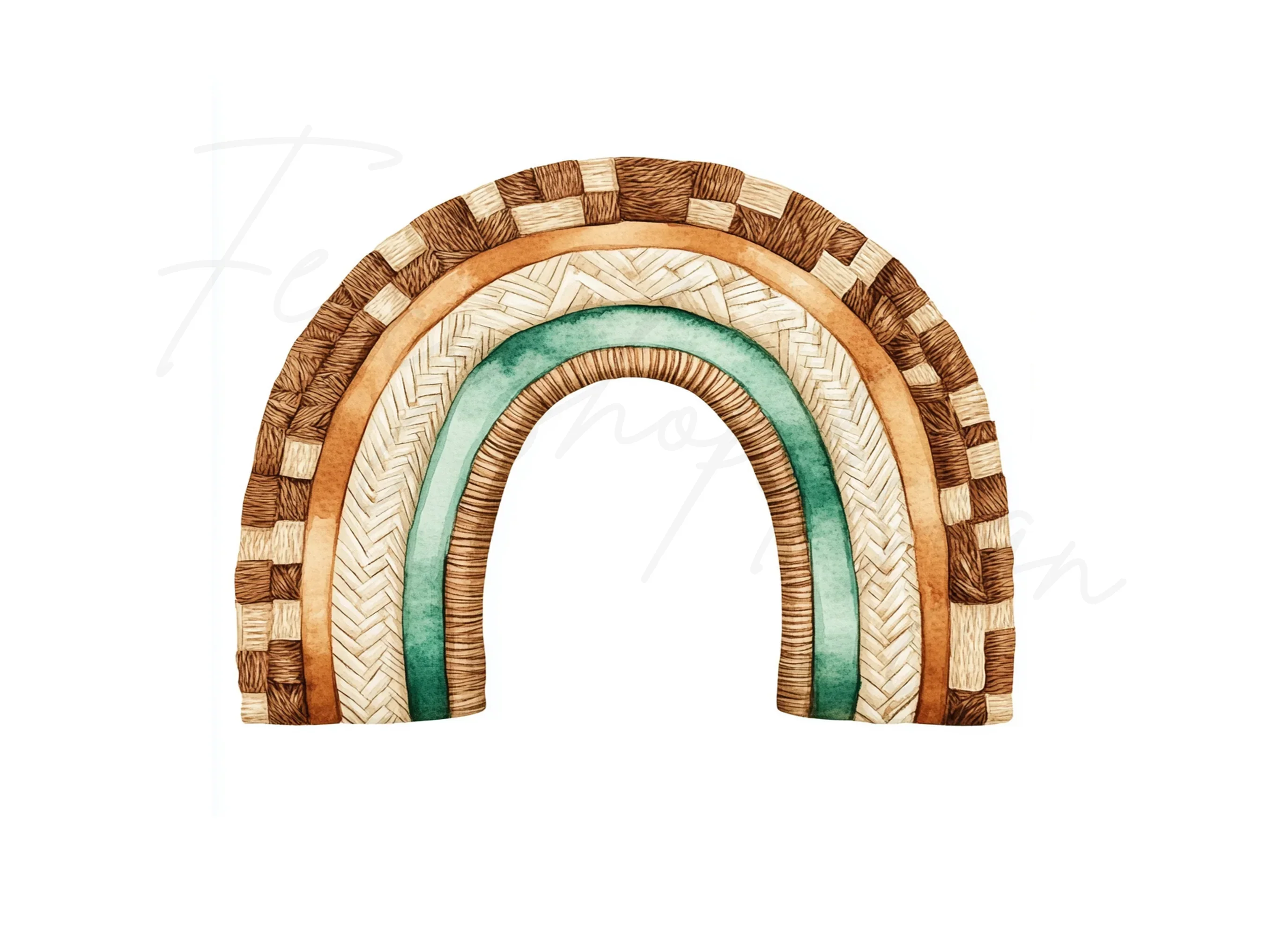 Tribal Rainbow Clipart Bundle - Image 3
