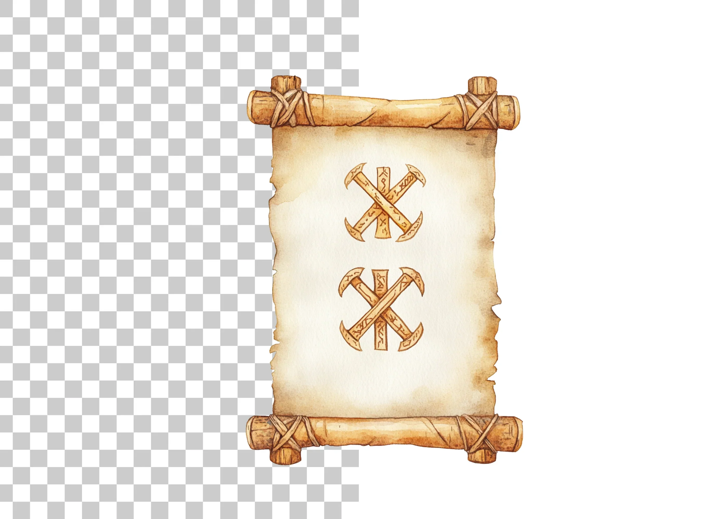 Tribal Symbols Rustic Scroll Clipart Bundle - Image 2