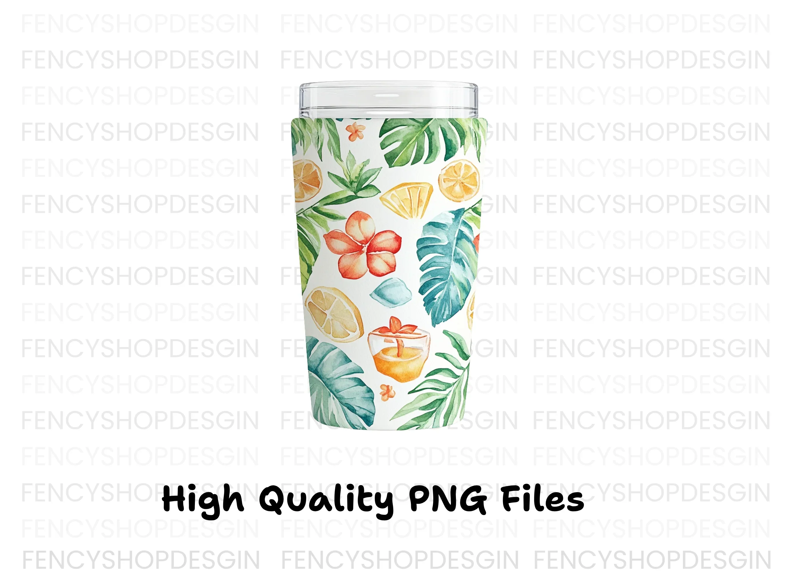 Tropical Fruit and Leaf Tumbler Clipart Bundle - Image 4