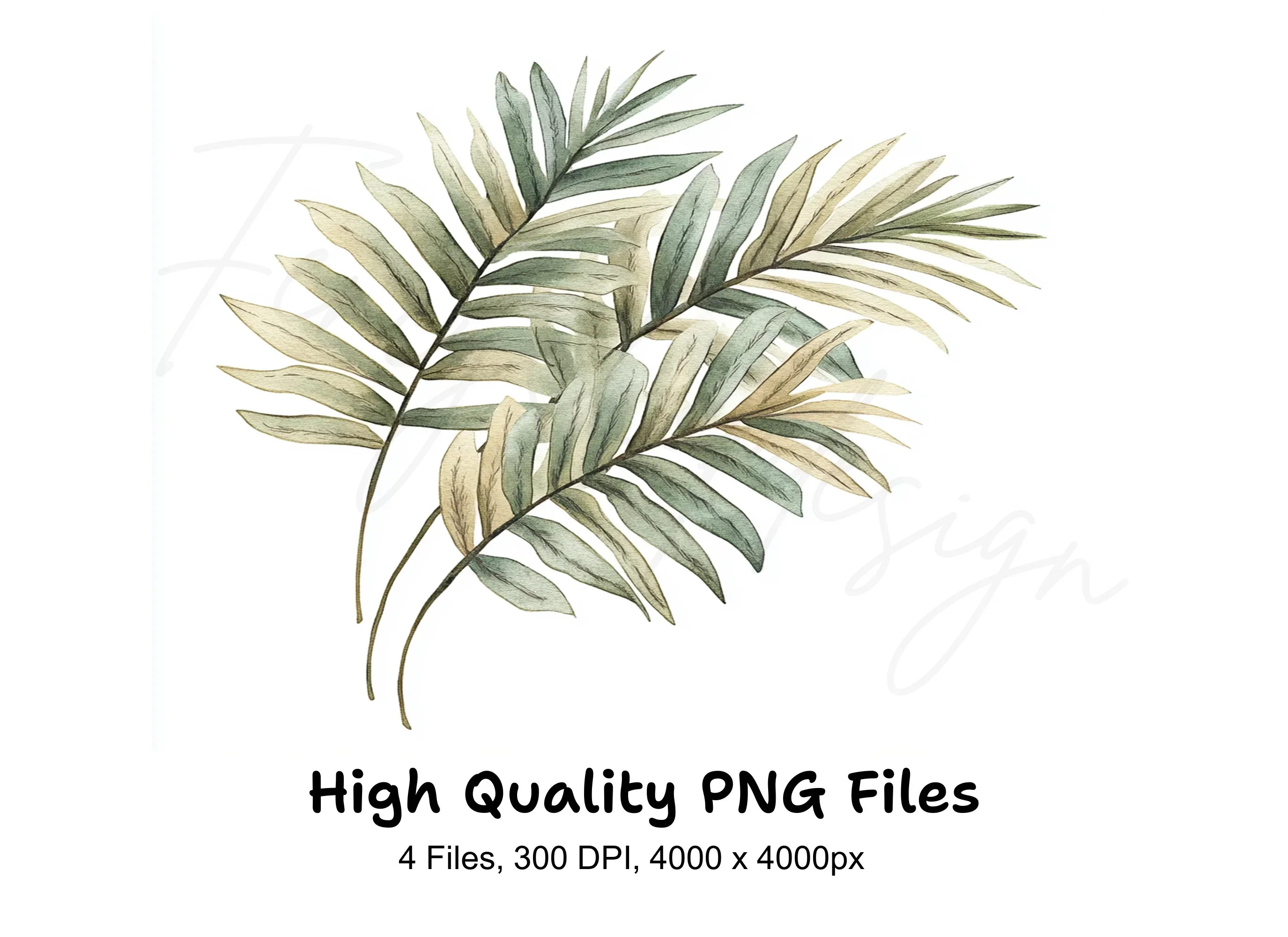 Tropical Leaves Clipart Bundle