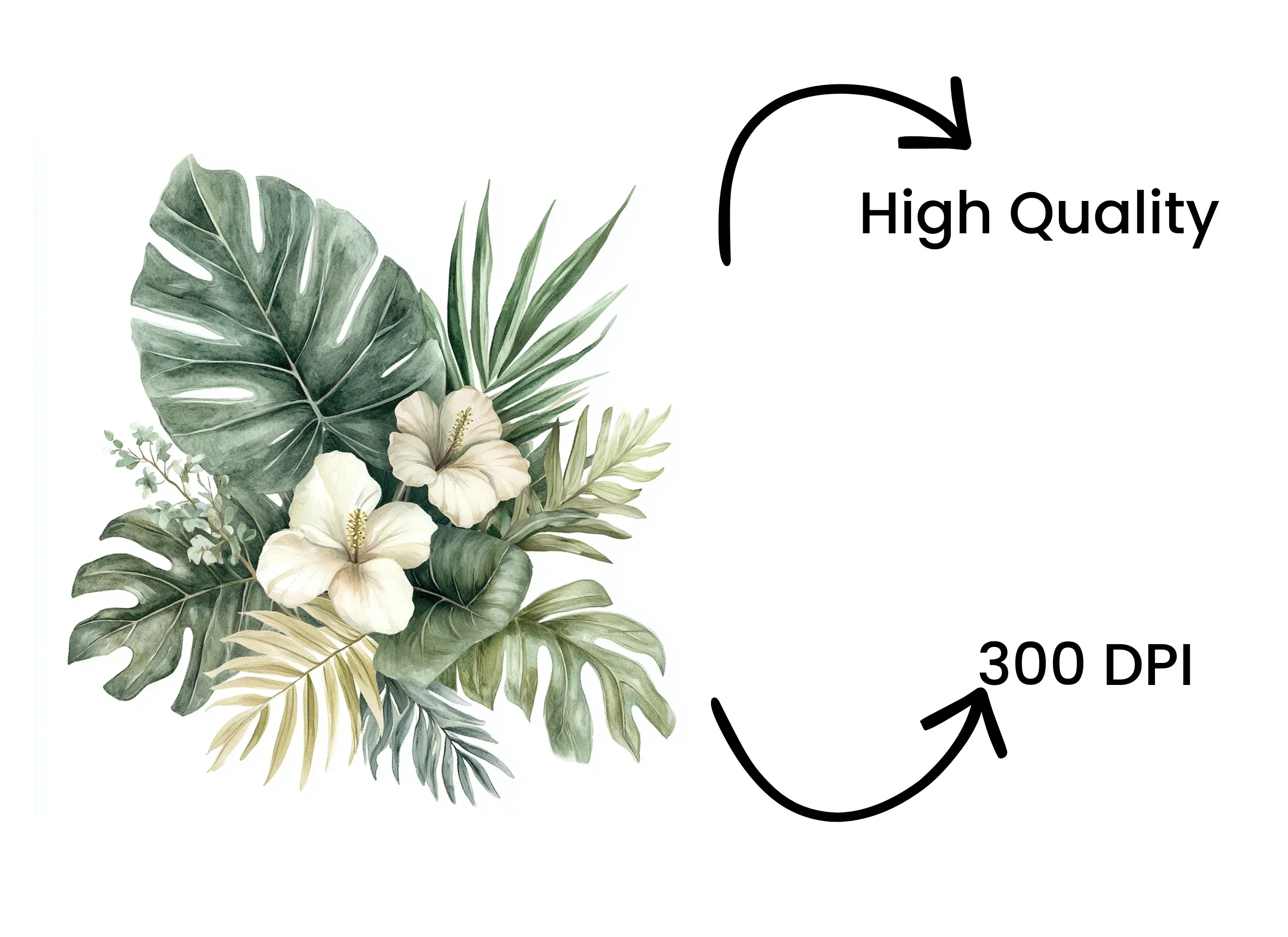 Tropical Leaves Clipart Bundle - Image 4