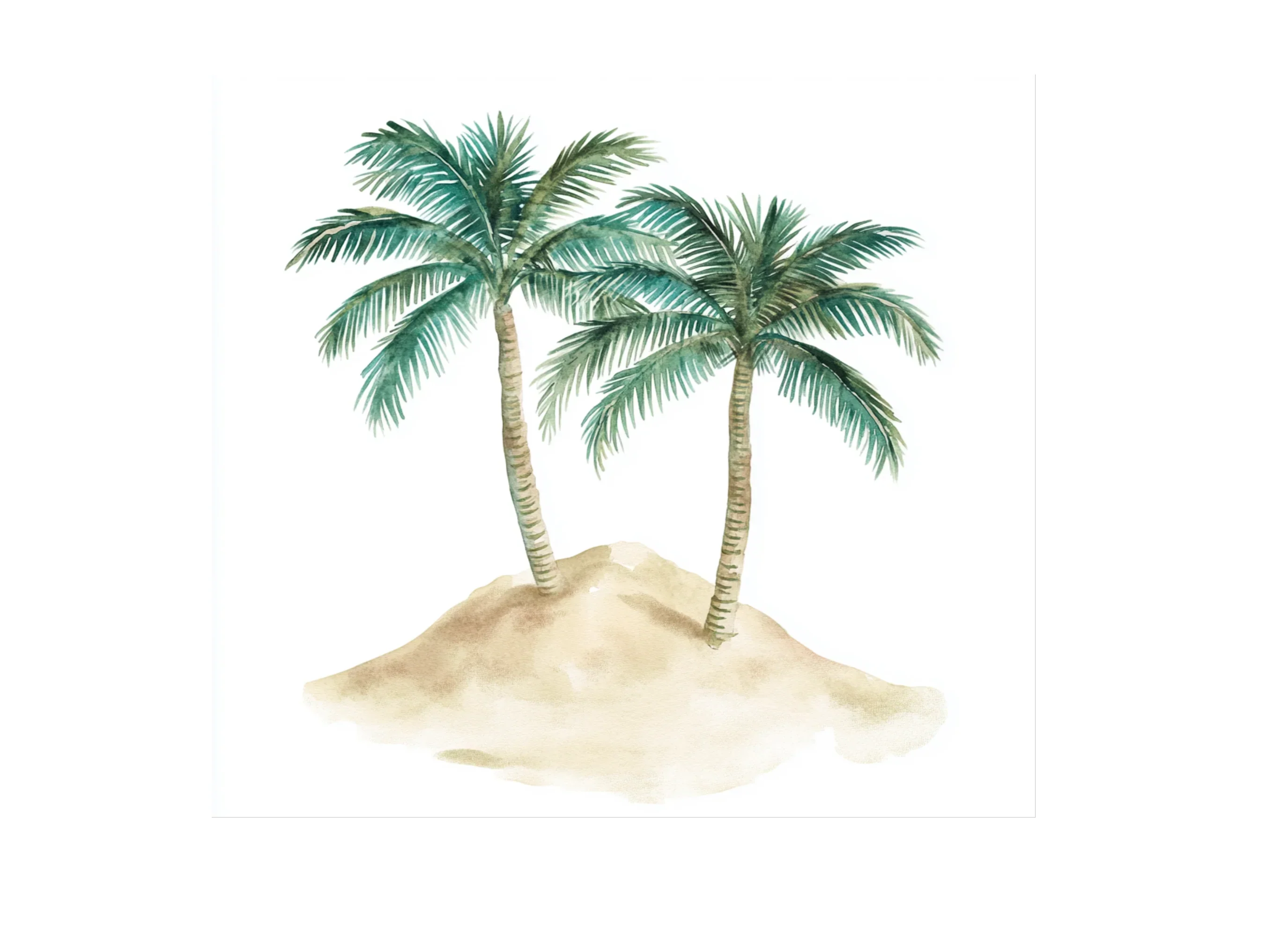 Tropical Palm Tree Island Clipart Bundle - Image 2