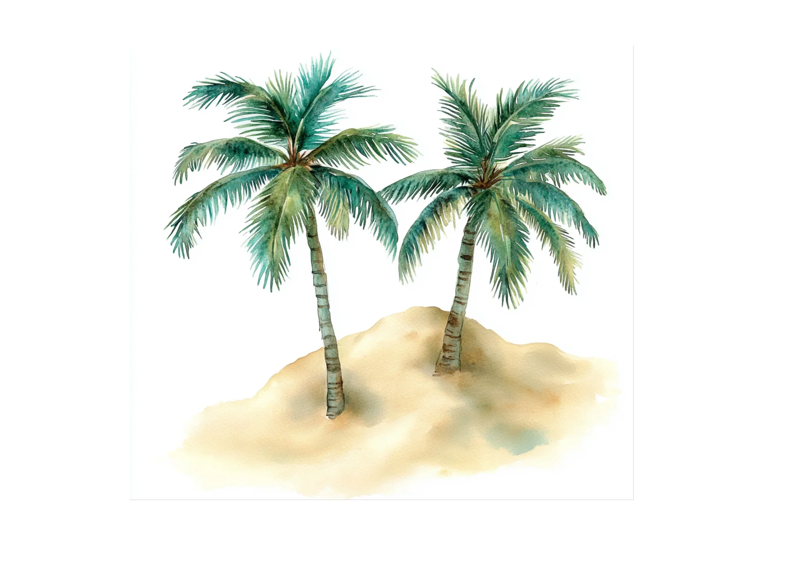 Tropical Palm Tree Island Clipart Bundle - Image 3