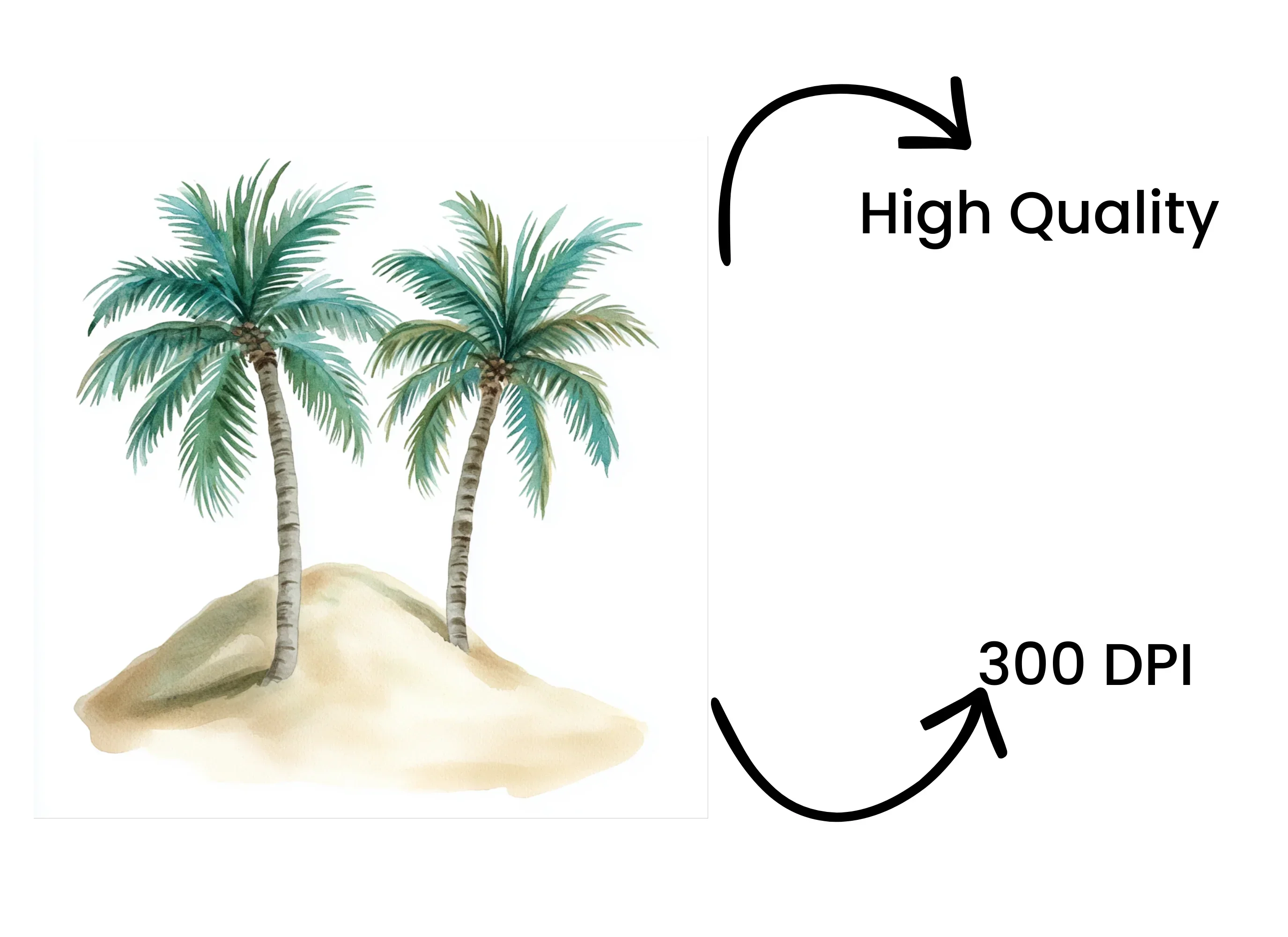 Tropical Palm Tree Island Clipart Bundle - Image 4