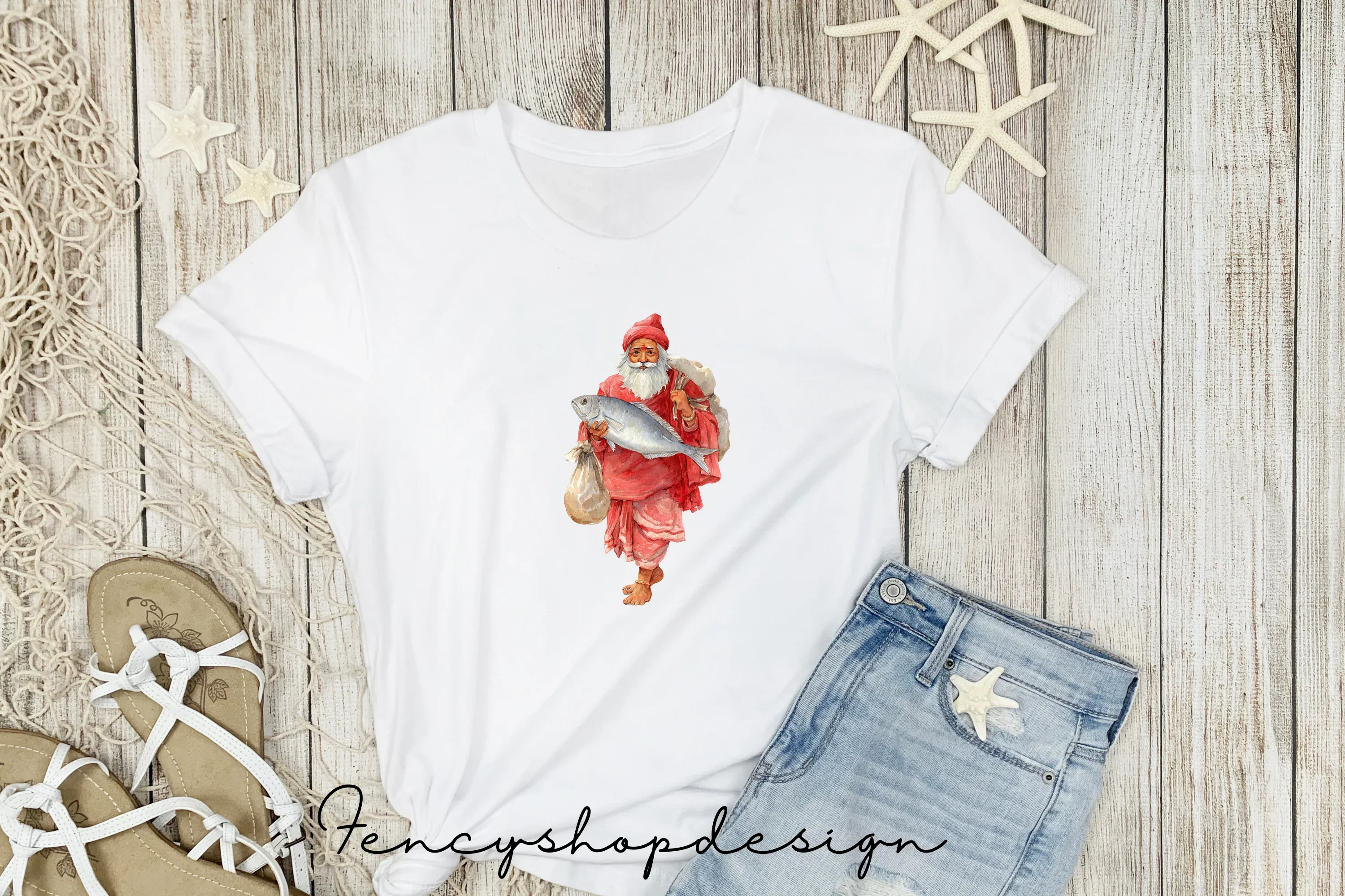 Tropical Santa Claus Clipart Bundle - Image 6