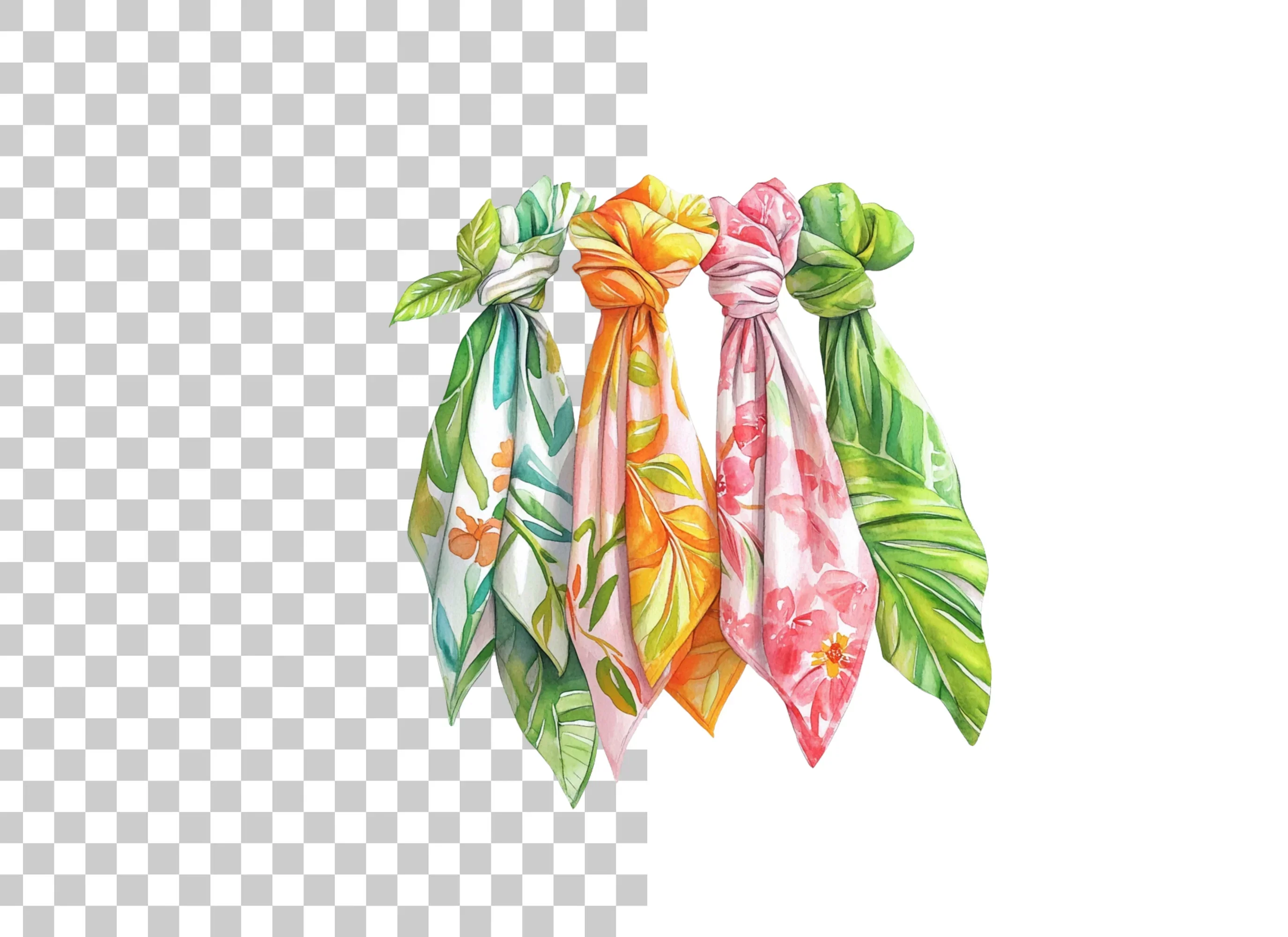 Tropical Scarves Clipart Bundle - Image 2