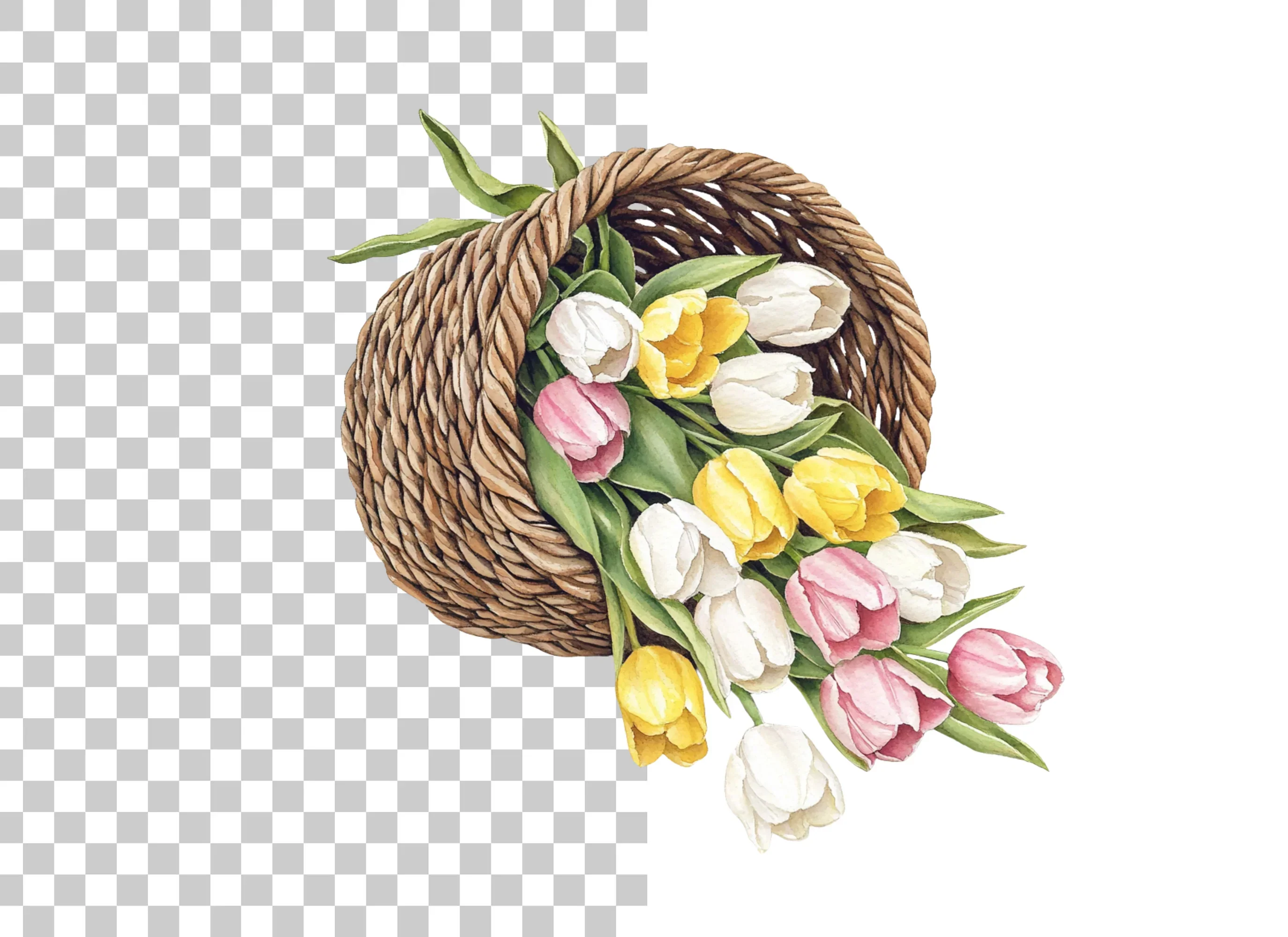 Tulip Baskets Clipart Bundle - Image 6