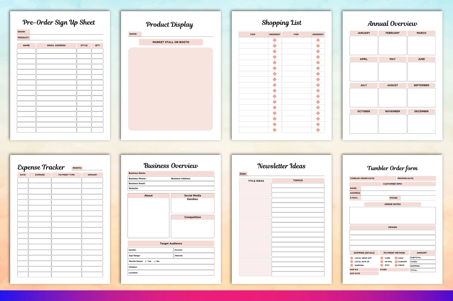 Tumbler Business Planner - Image 4