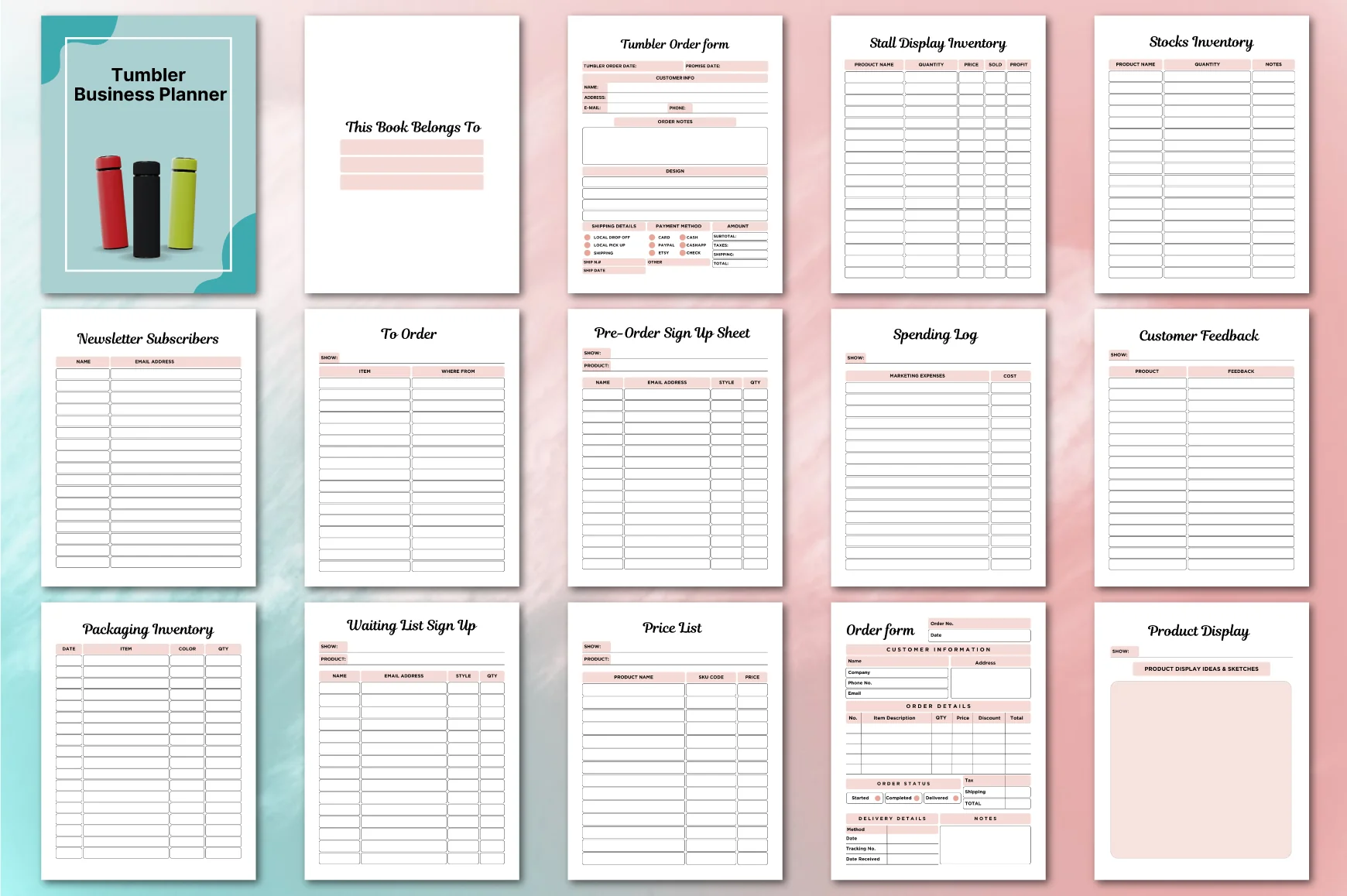 Tumbler Business Planner - Image 2