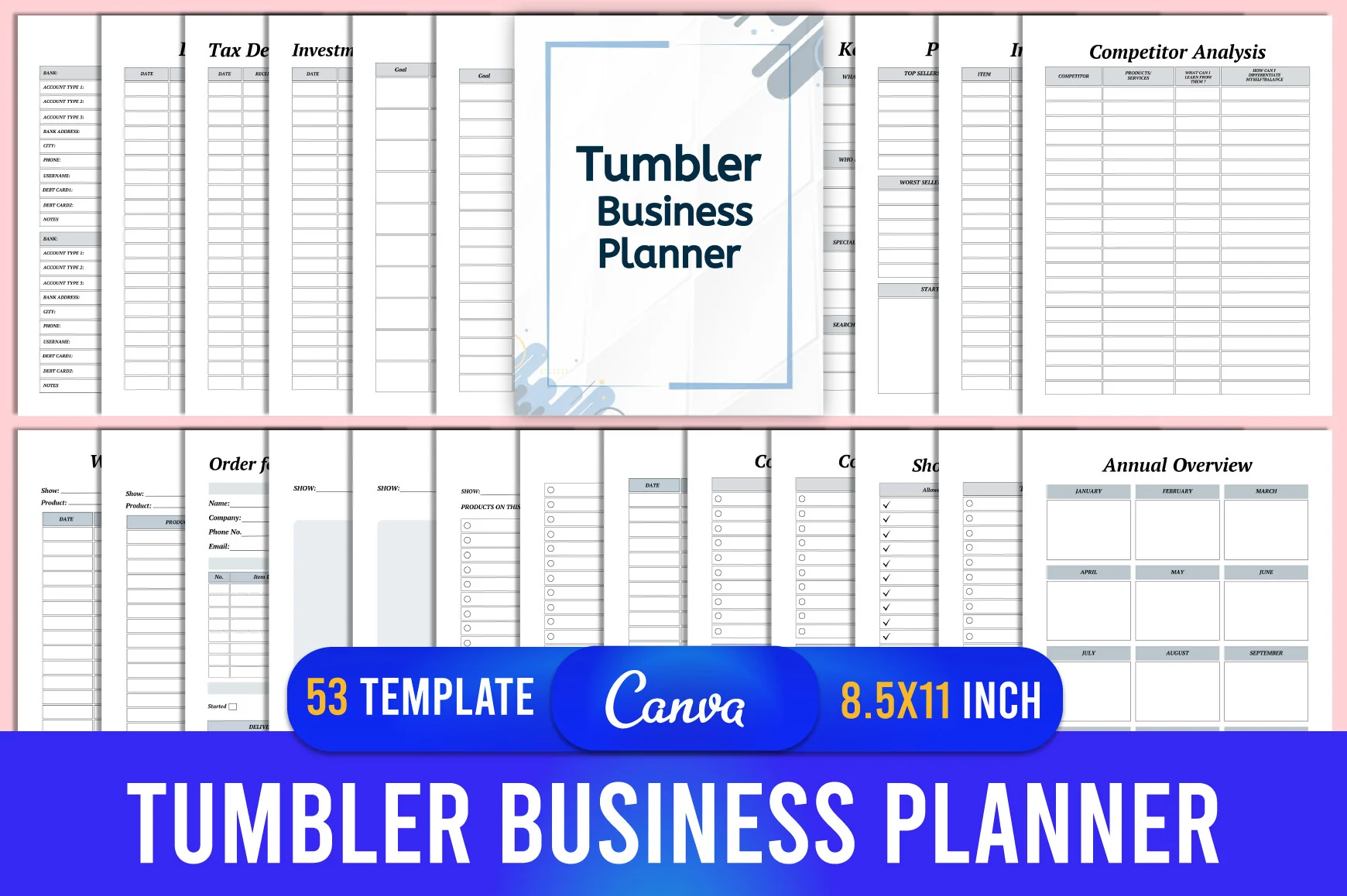 Tumbler Business Planner Template