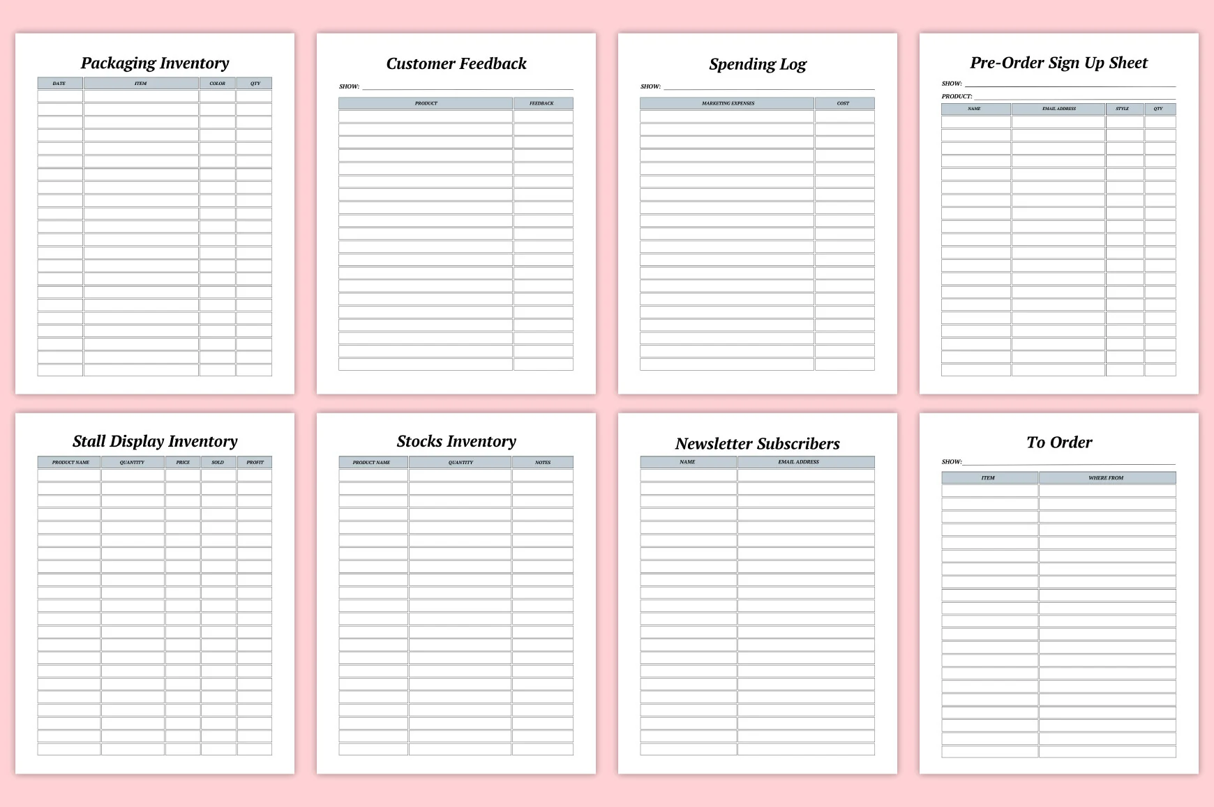 Tumbler Business Planner Template - Image 2