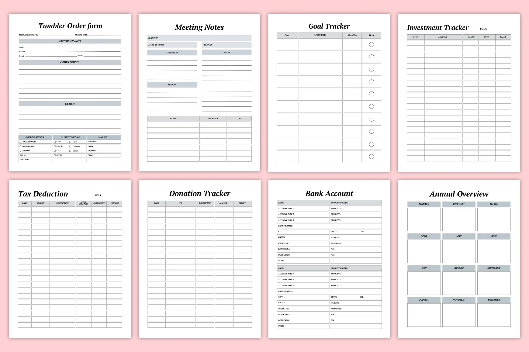Tumbler Business Planner Template - Image 3