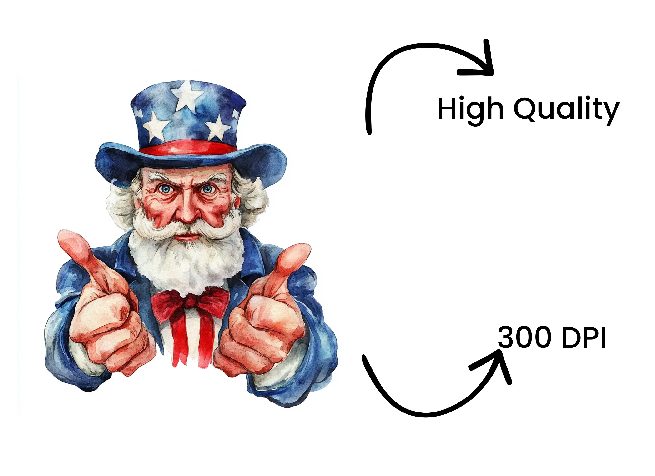 Uncle Sam Clipart Bundle - Image 4