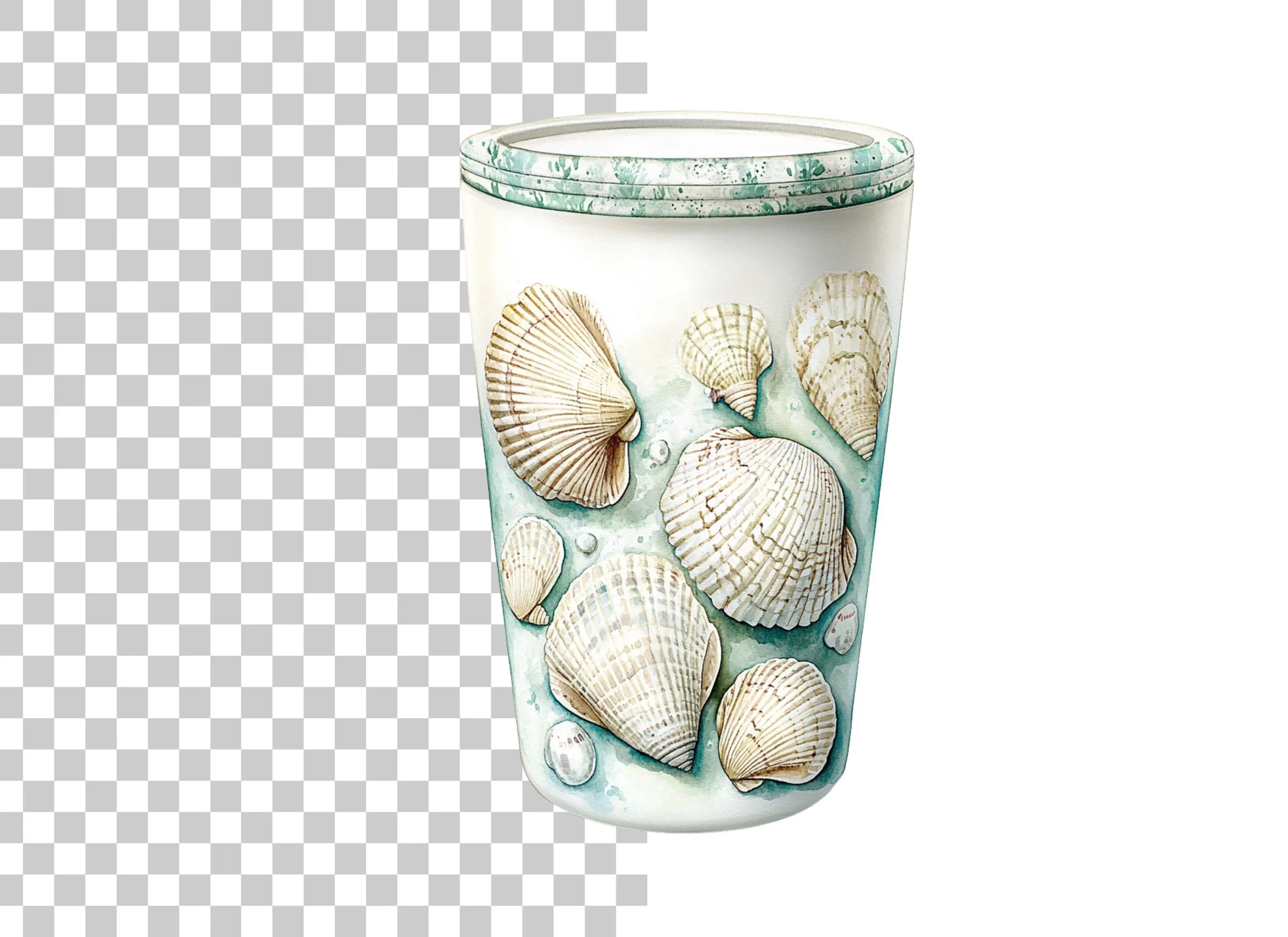 Underwater Seashells Tumbler Clipart Bundle - Image 3