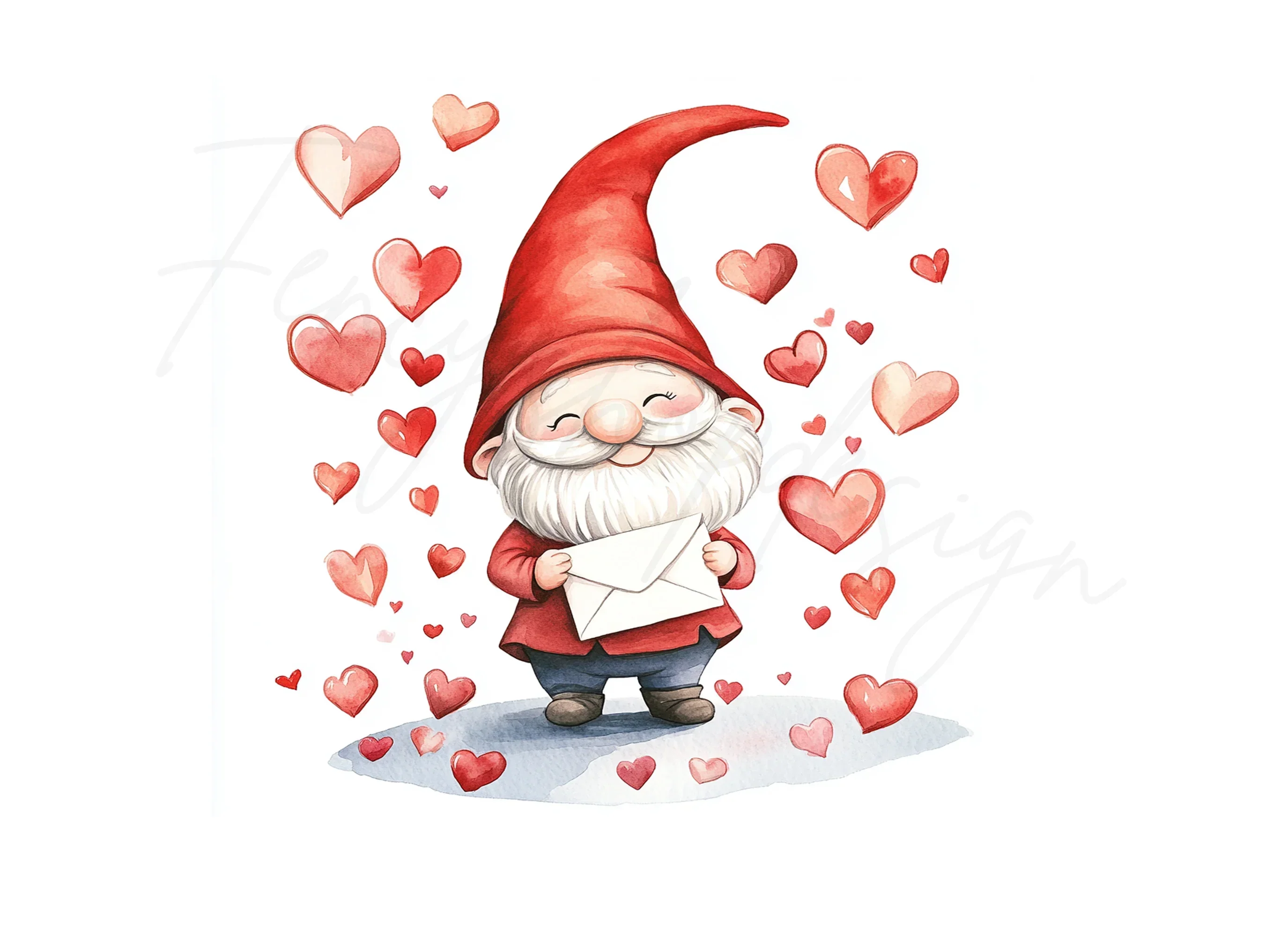 Valentine Day Gnomes Clipart Bundle - Image 2
