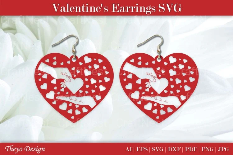 Valentine Earrings SVG Bundle