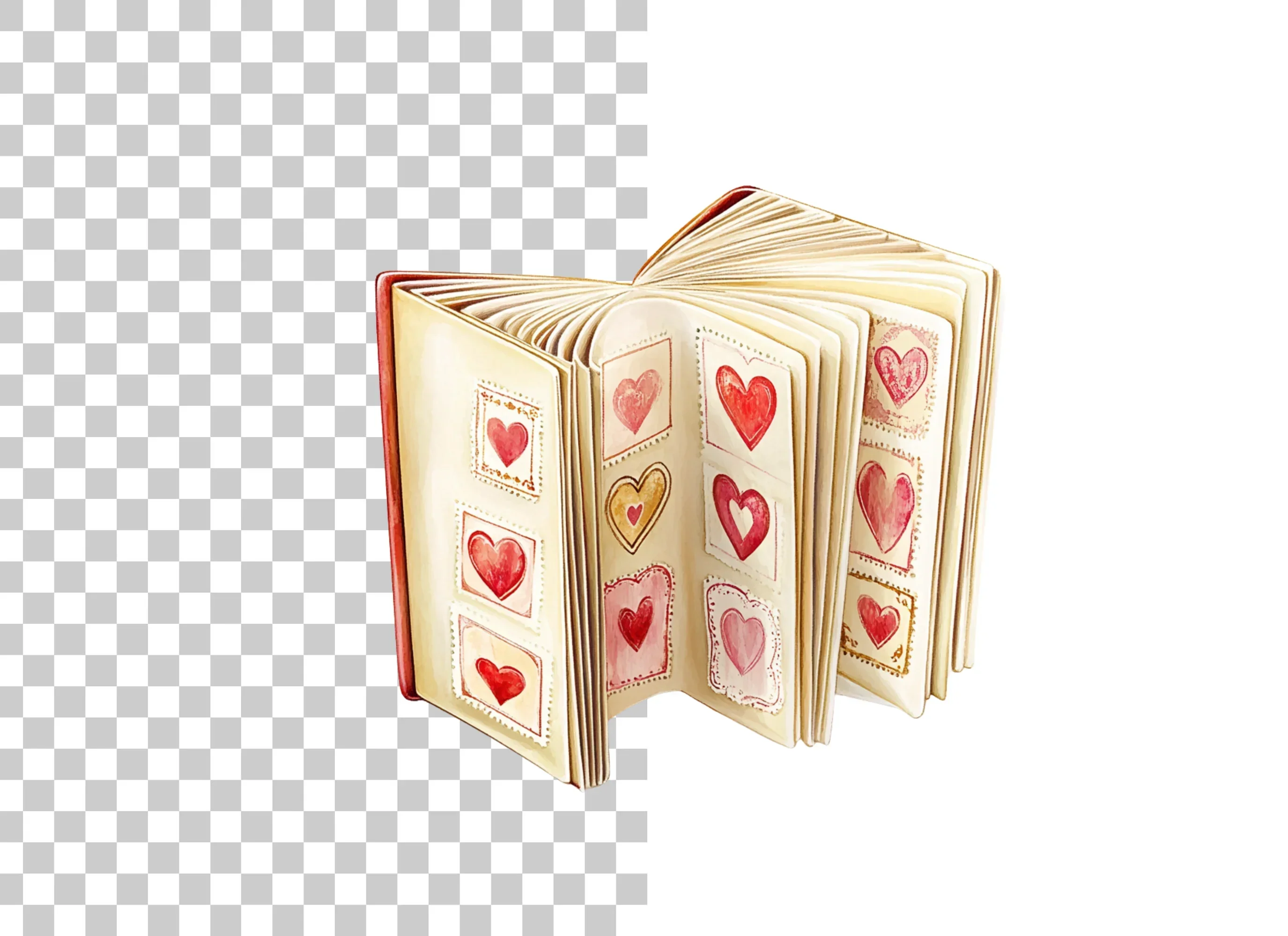 Valentine's Day Heart Stamp Clipart Bundle - Image 6