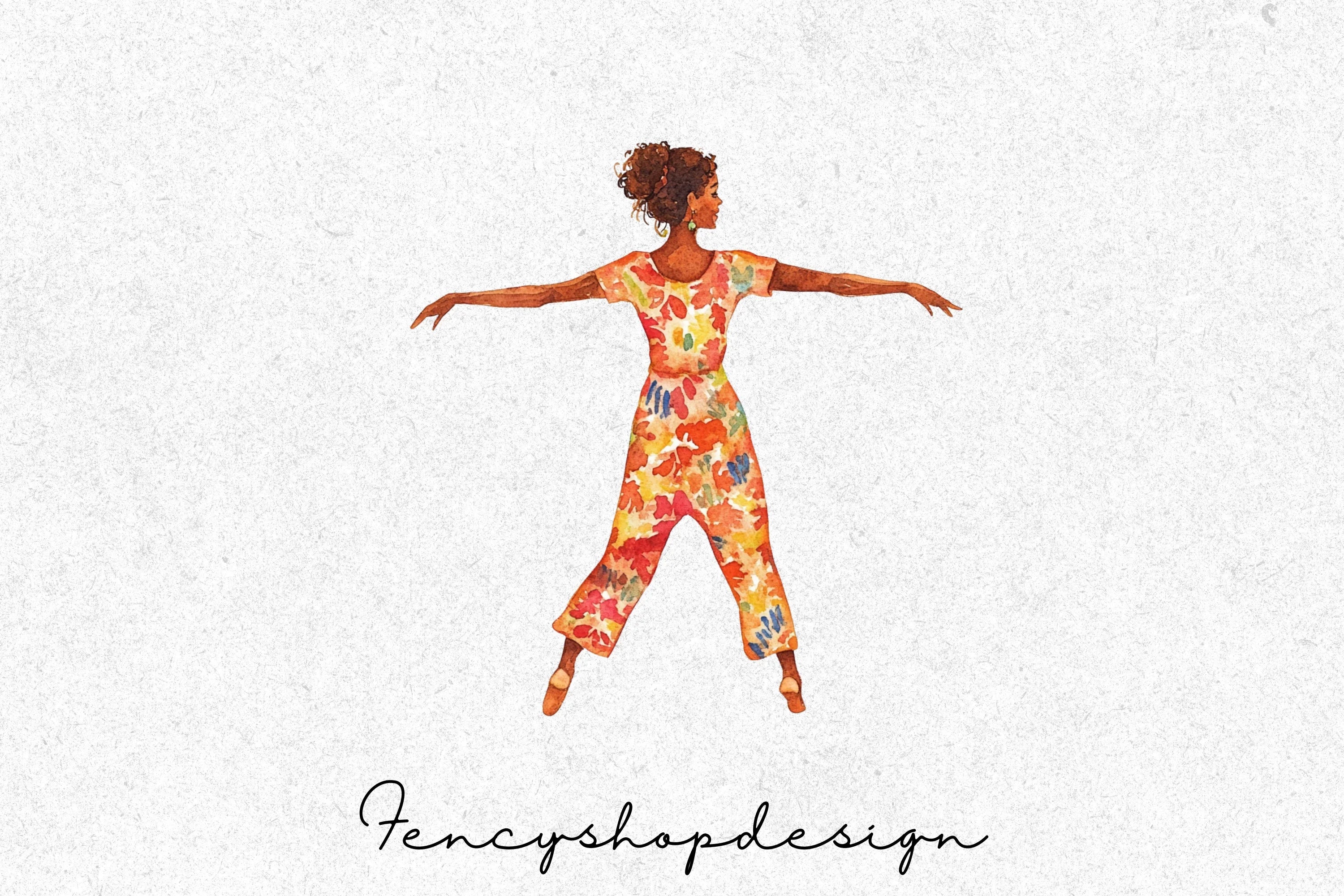 Vibrant African Women Dancing Clipart Bundle - Image 3