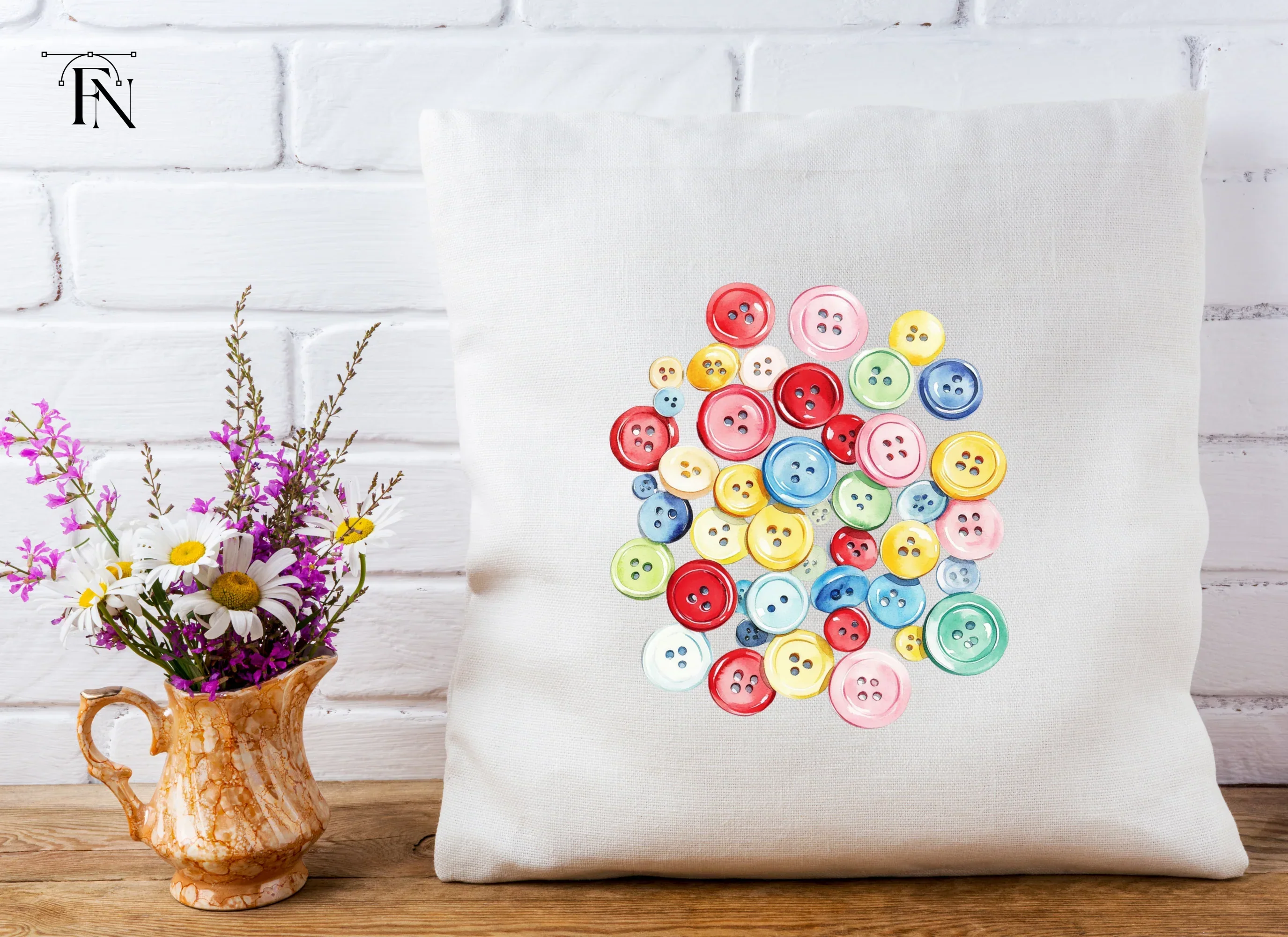 Vibrant Assorted Round Buttons Clipart Bundle - Image 3