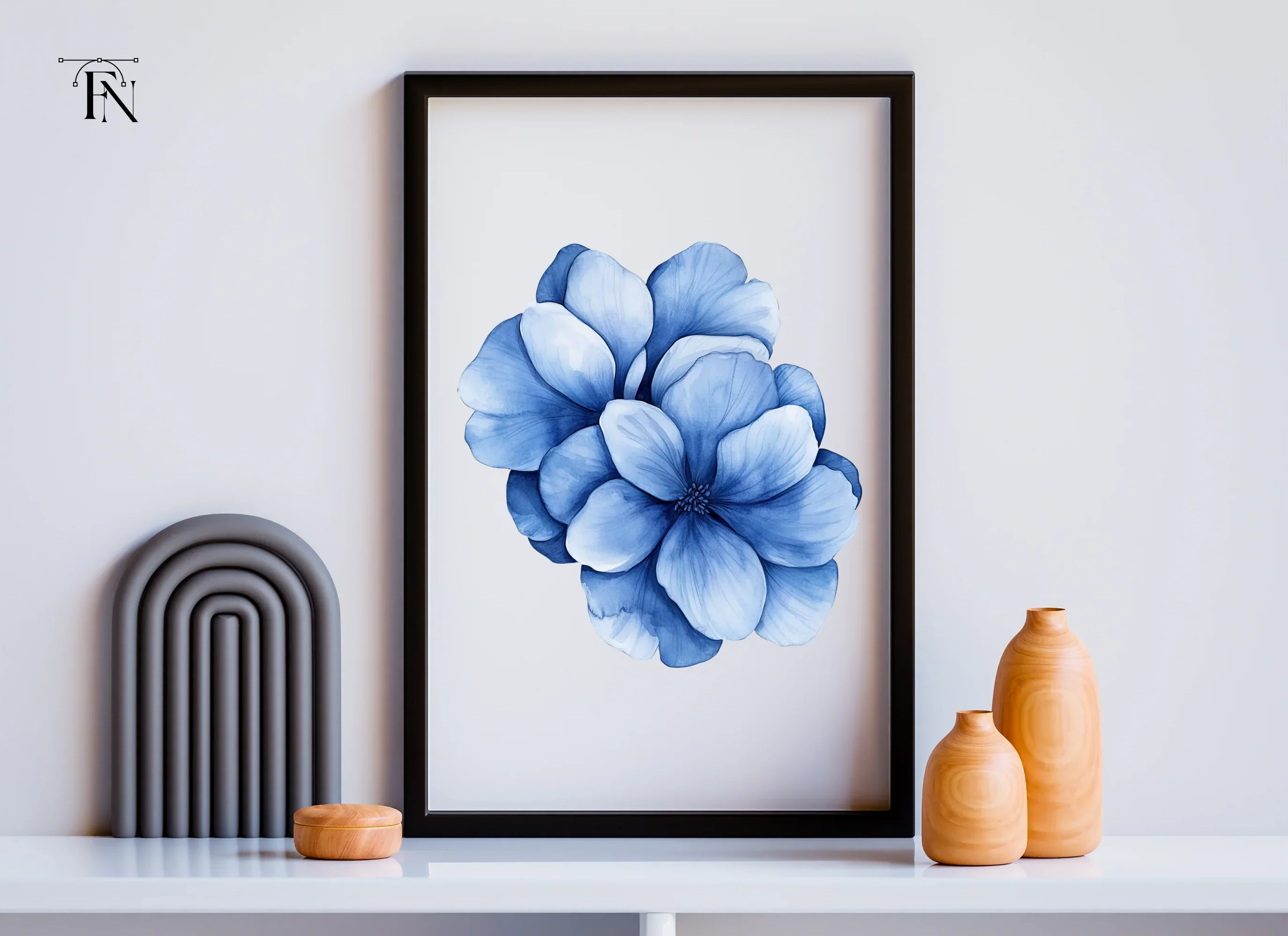 Vibrant Blue Hydrangea Clipart Bundle - Image 3