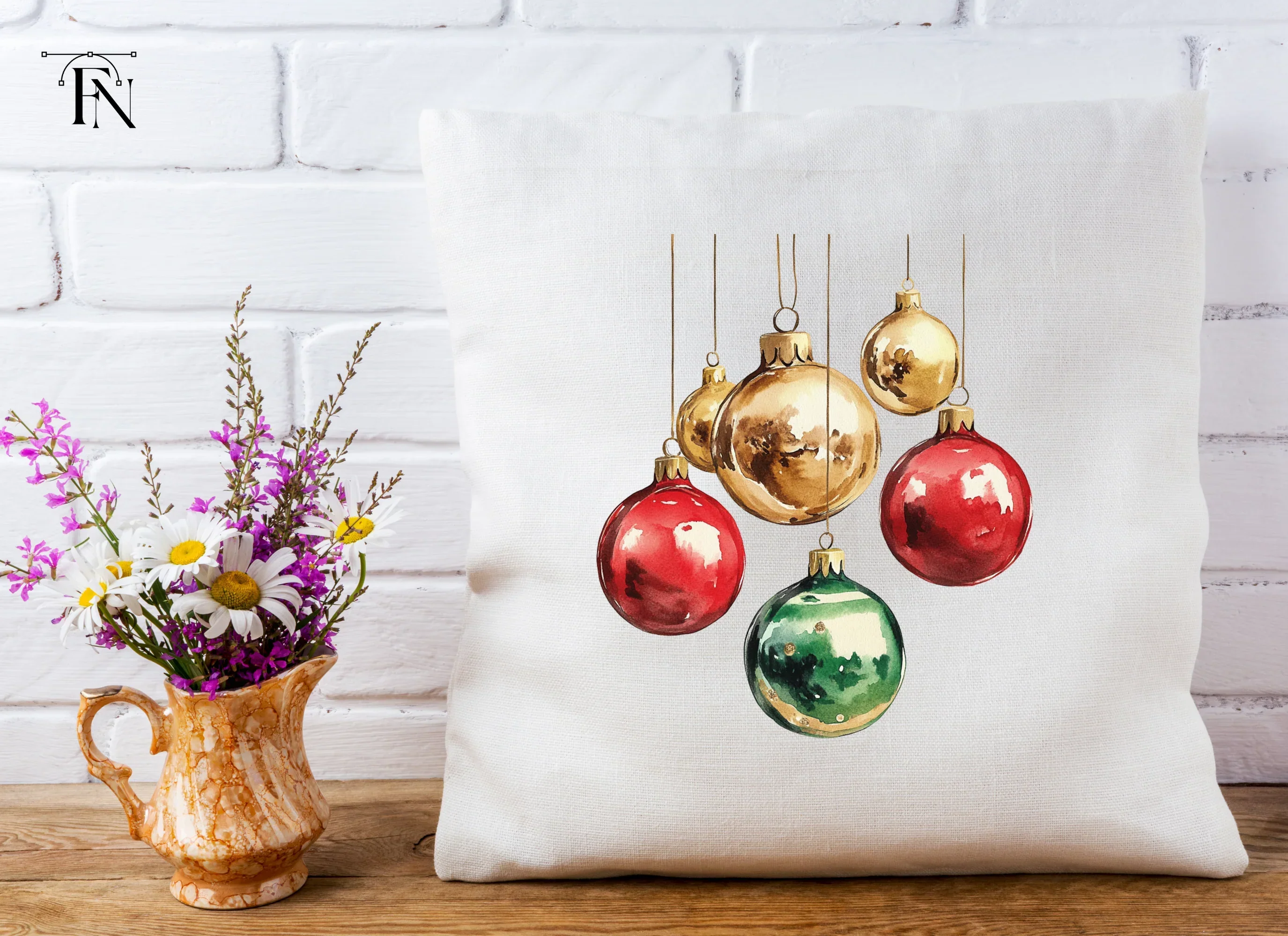 Vibrant Christmas Baubles Clipart Bundle - Image 4