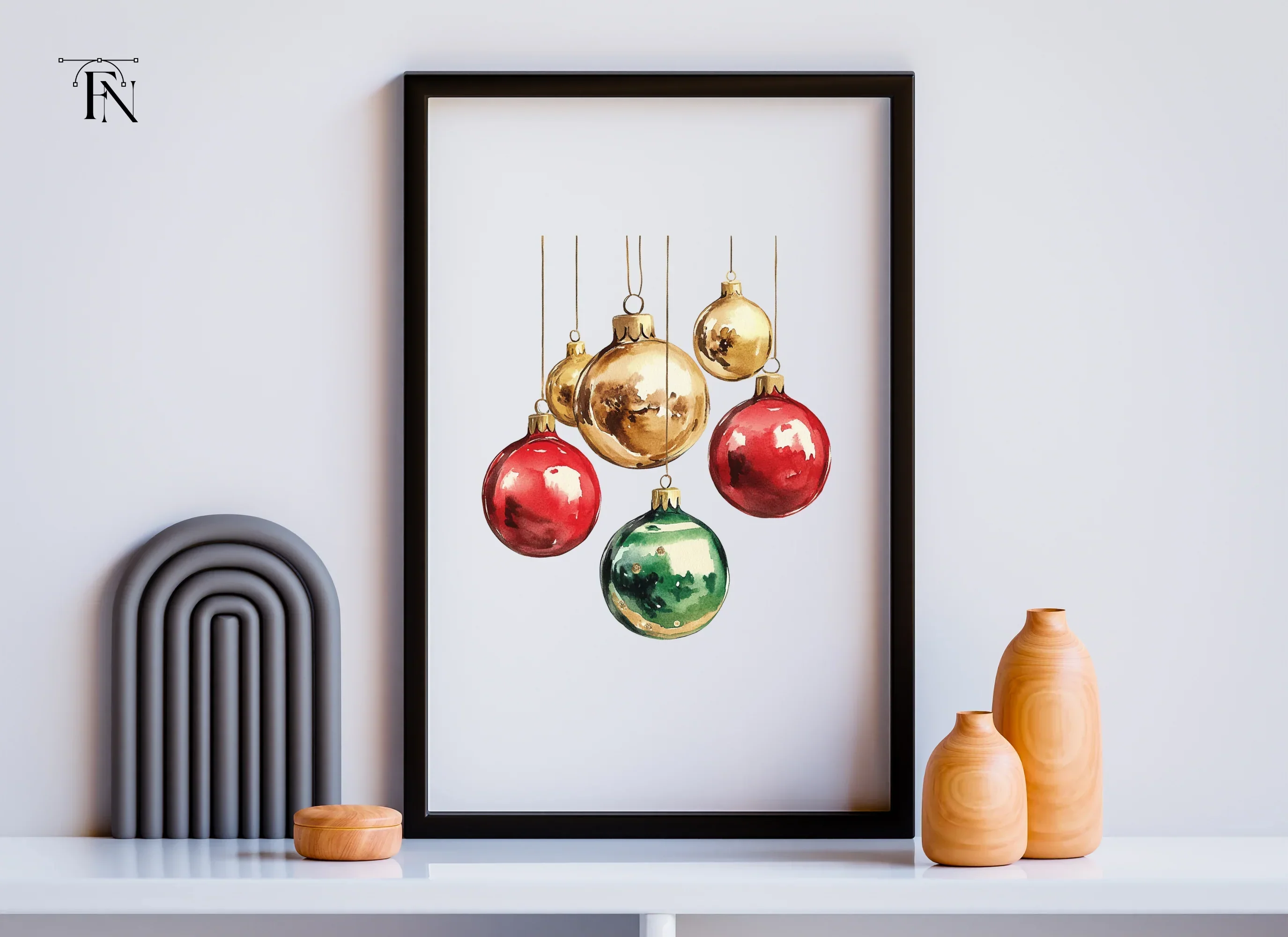 Vibrant Christmas Baubles Clipart Bundle - Image 5