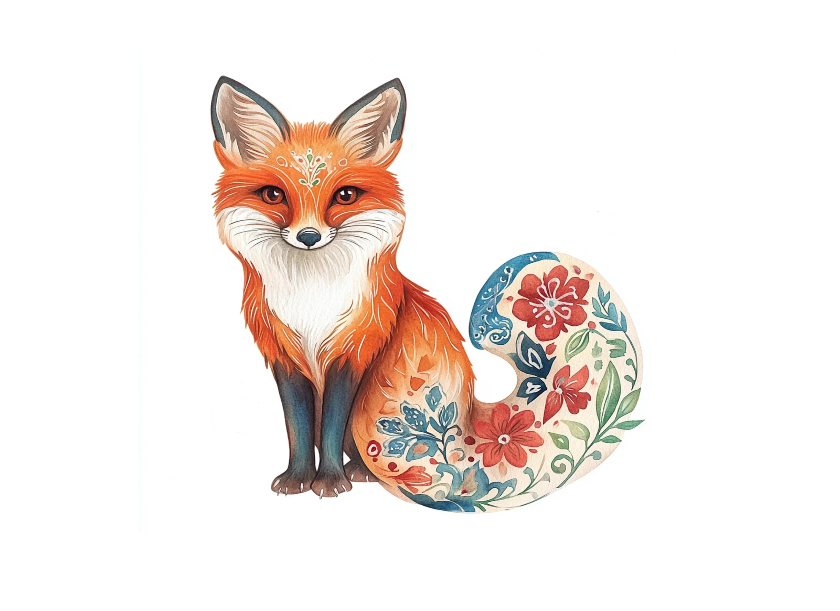 Vibrant Folk Fox Clipart Bundle - Image 2