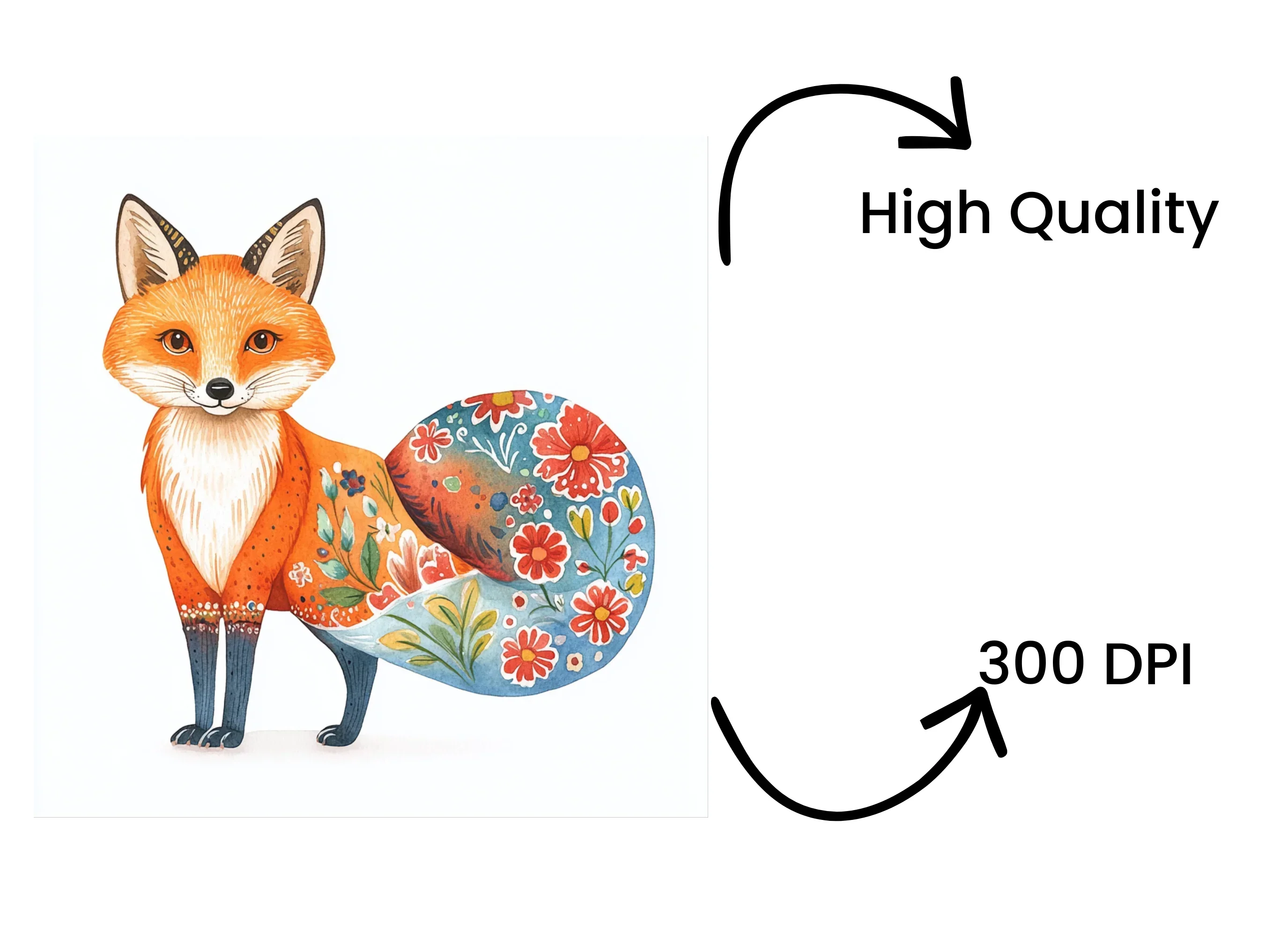 Vibrant Folk Fox Clipart Bundle - Image 4