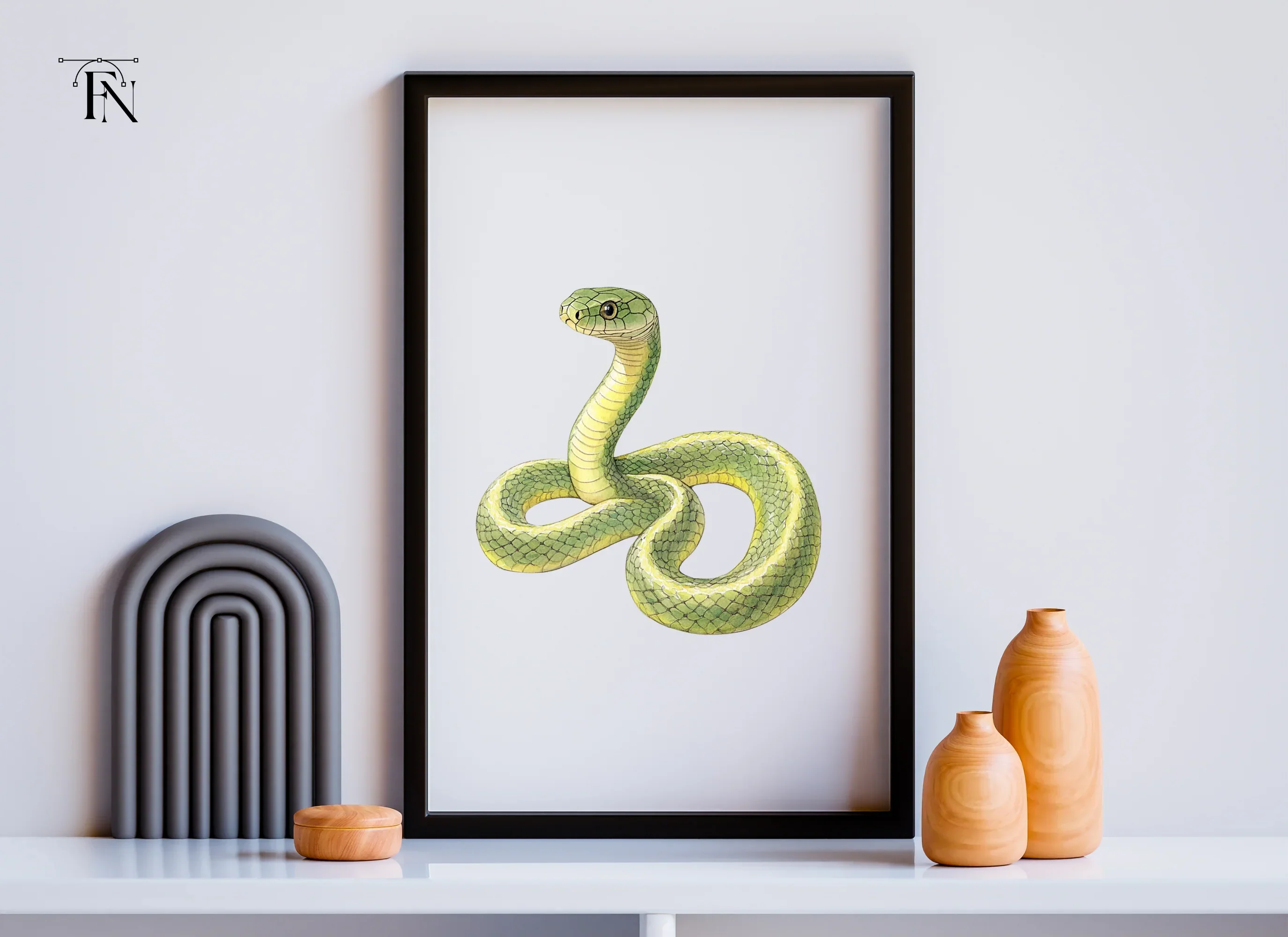 Vibrant Green Snake Clipart Bundle - Image 6