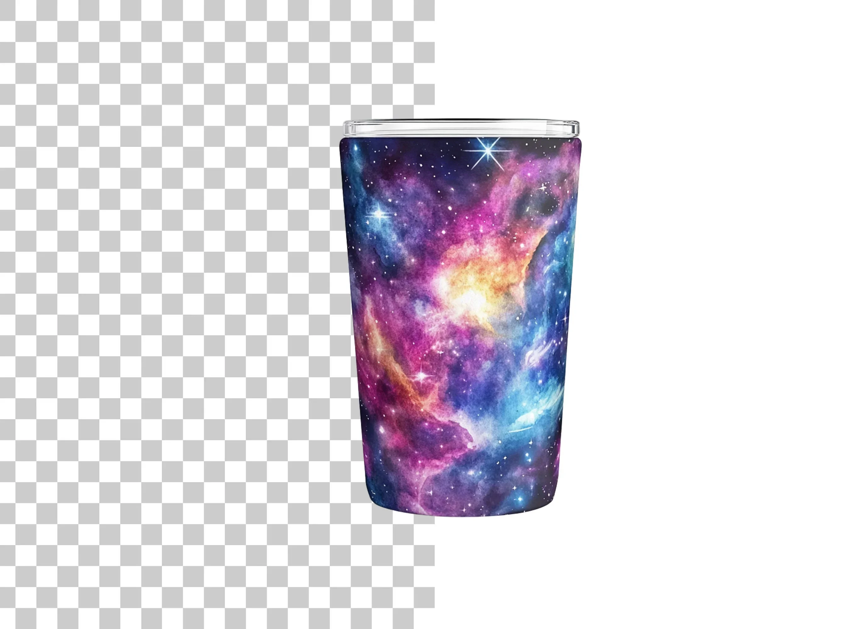Vibrant Nebula Space Tumbler Clipart Bundle - Image 2