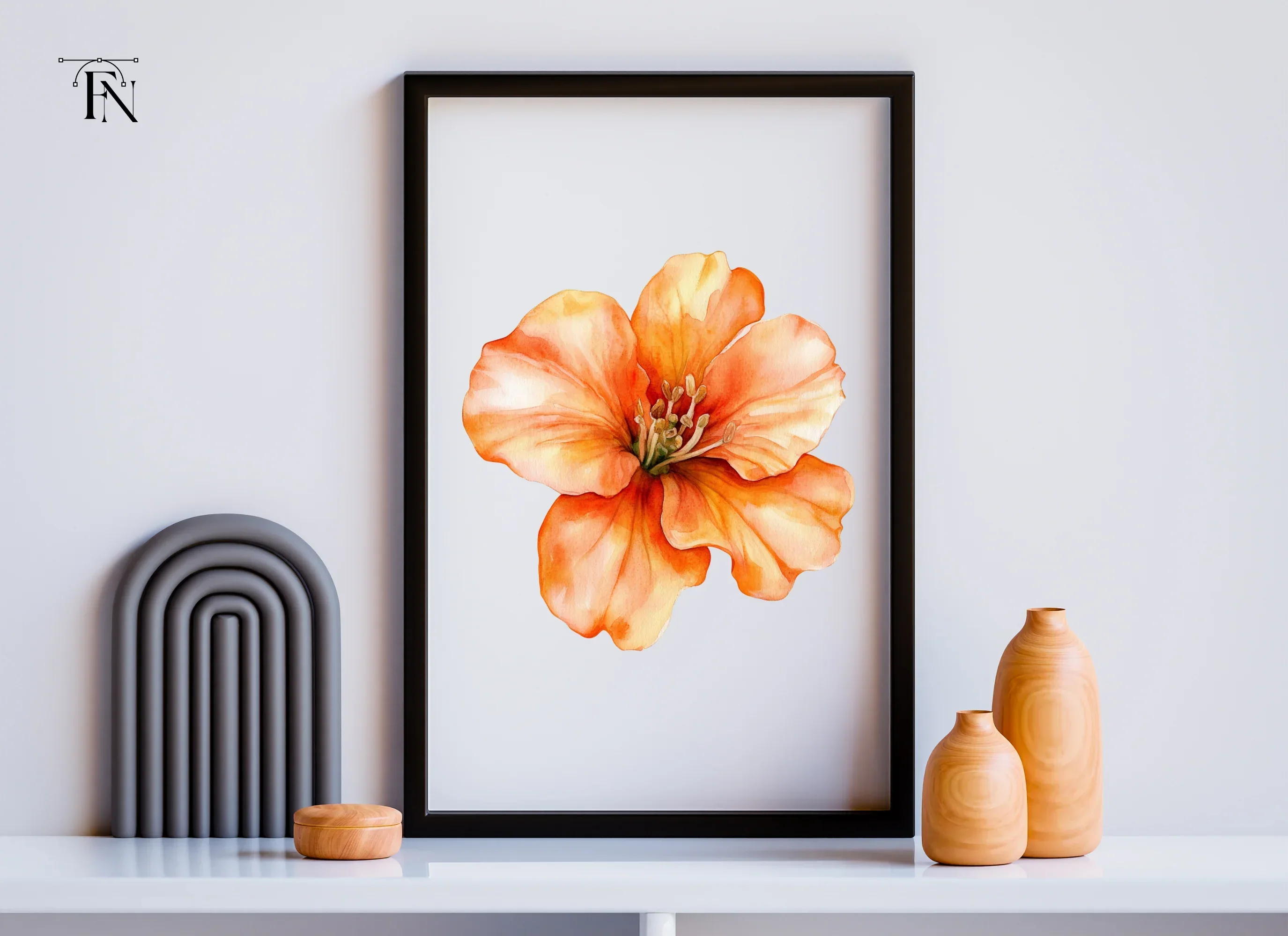 Vibrant Orange Flower Clipart Bundle - Image 6