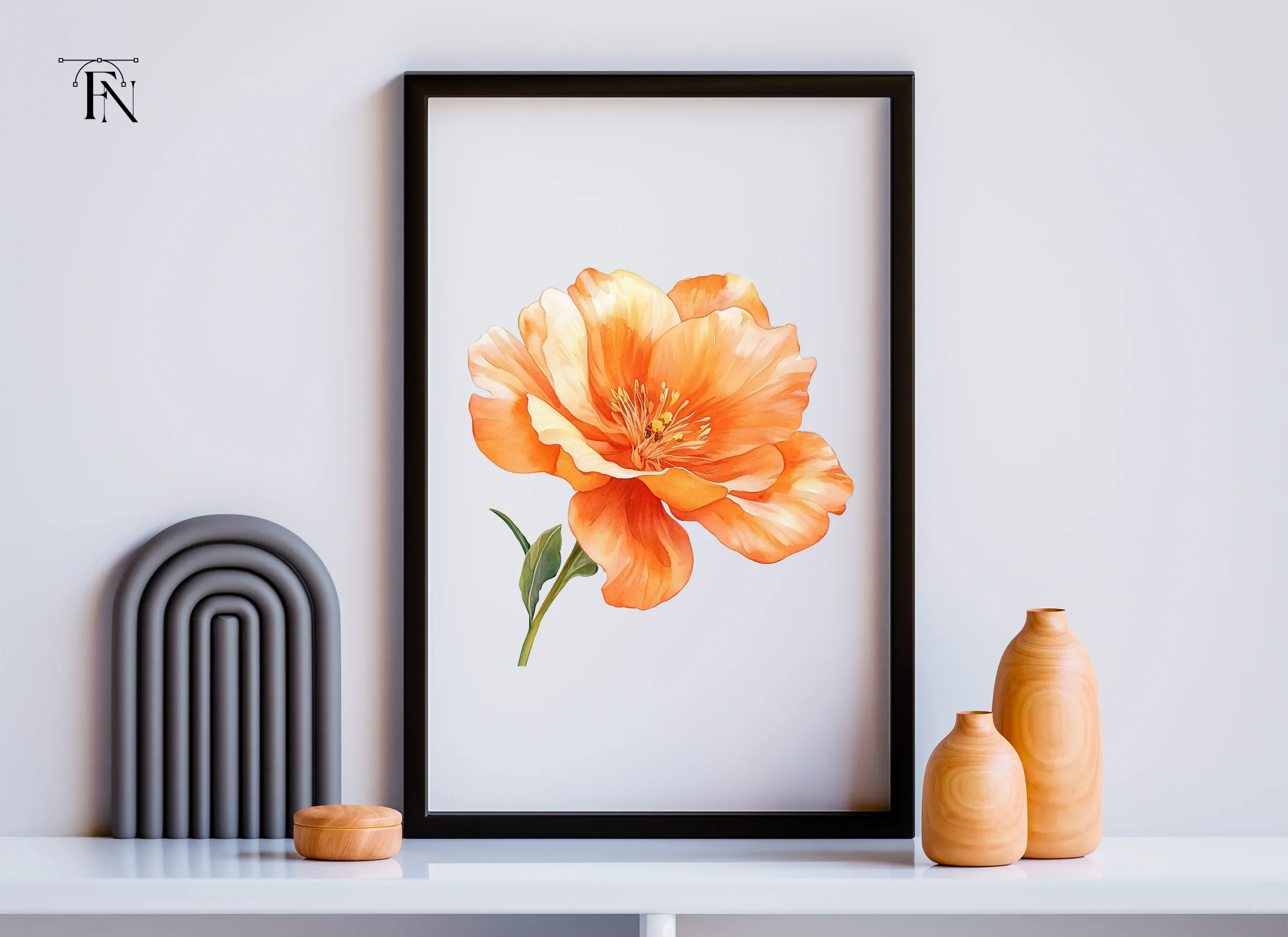 Vibrant Orange Flower Clipart Bundle - Image 6