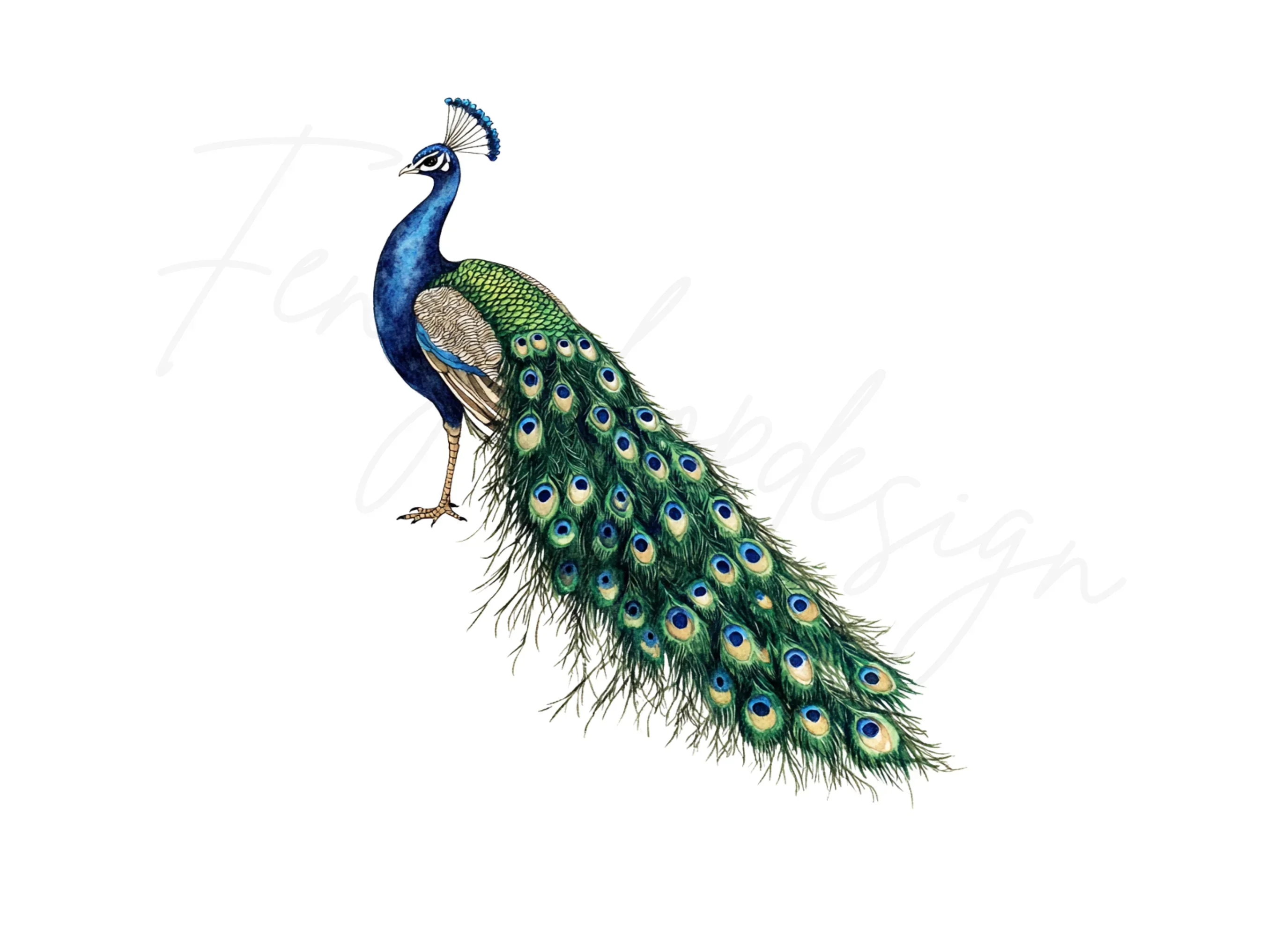 Vibrant Peacock Illustrations Clipart Bundle - Image 2