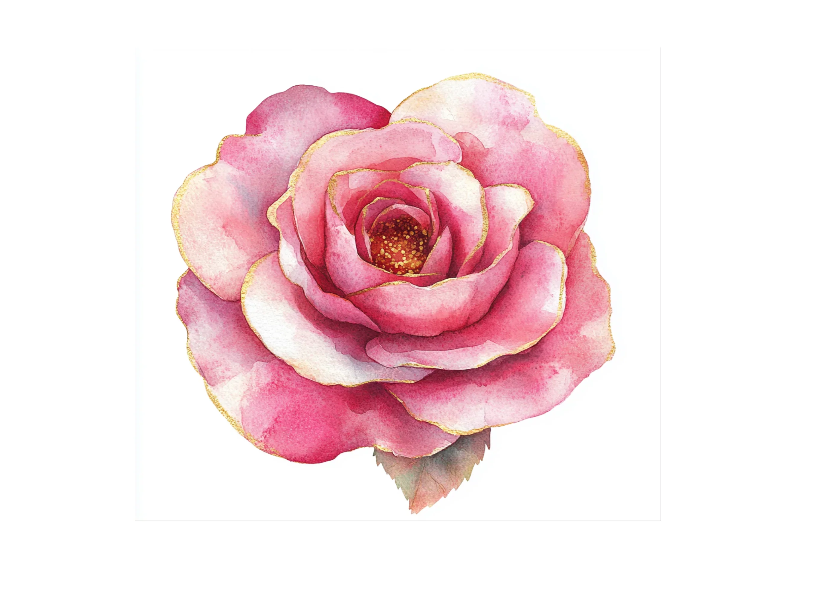 Vibrant Pink Rose Clipart Bundle - Image 3
