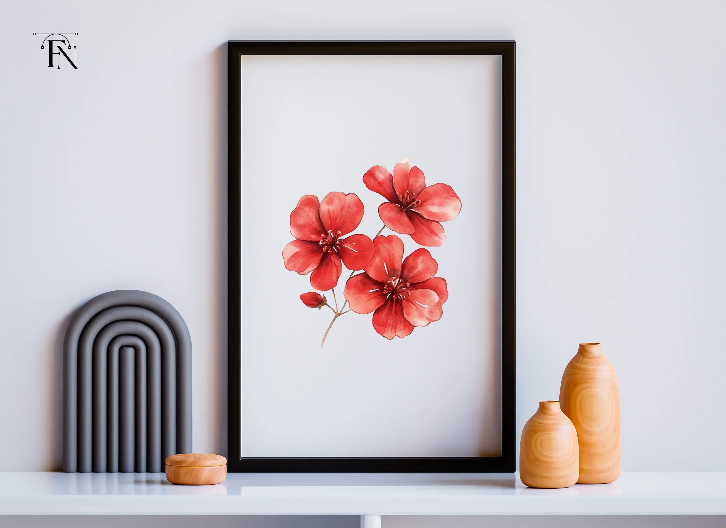 Vibrant Red Blossom Clipart Bundle - Image 6