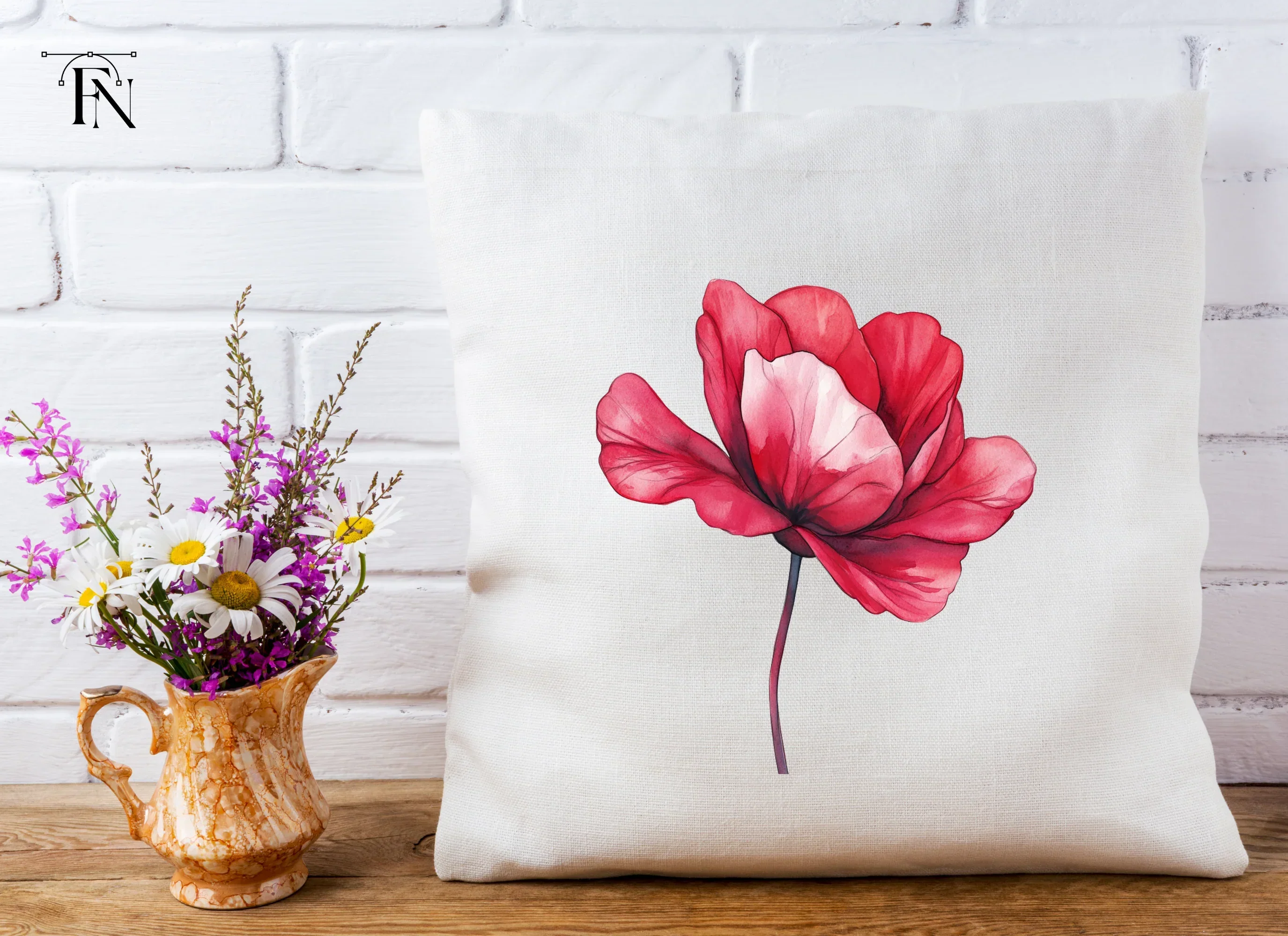 Vibrant Red Flower Clipart Bundle - Image 4