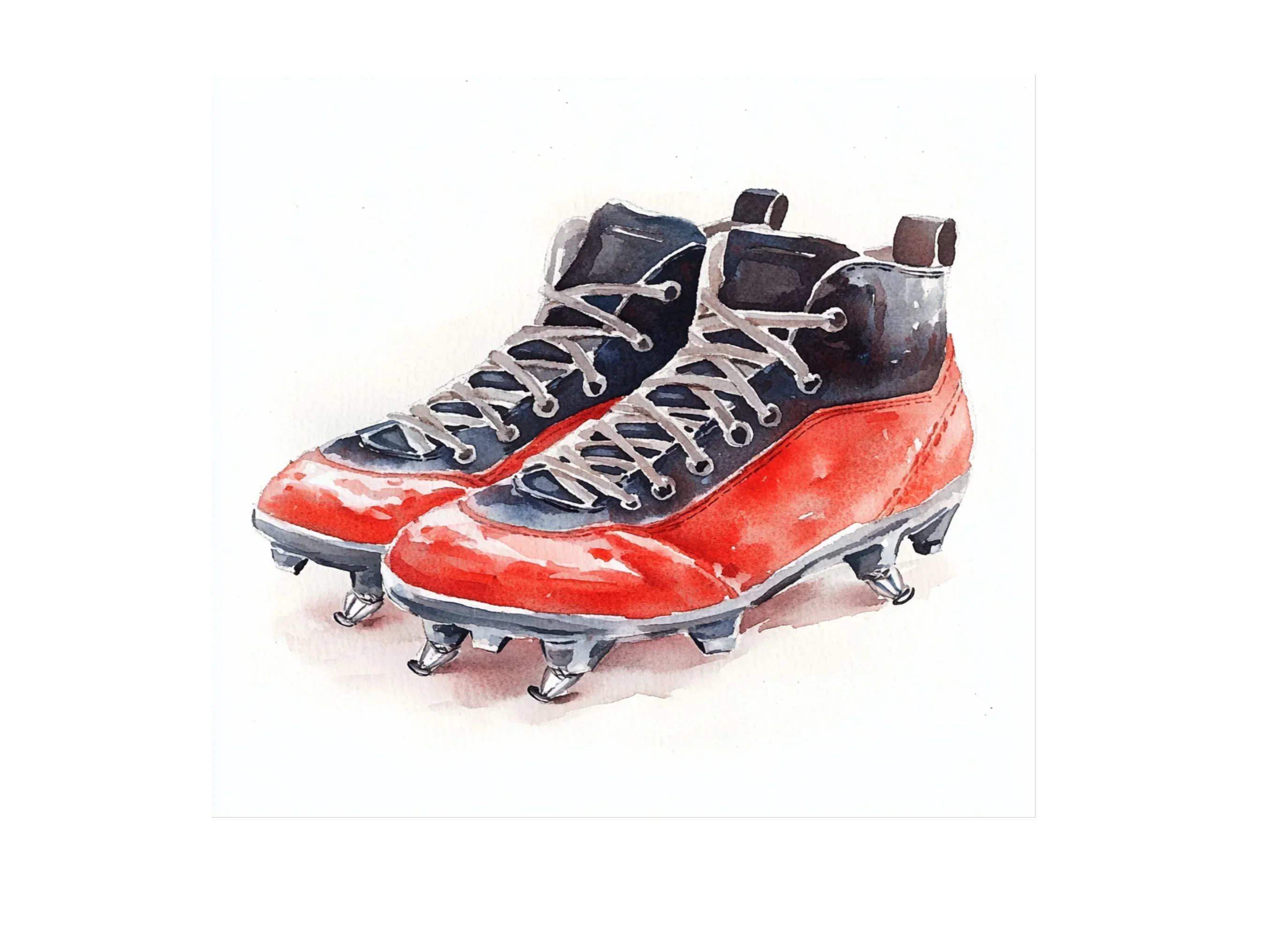 Vibrant Red Football Cleats Clipart Bundle - Image 2