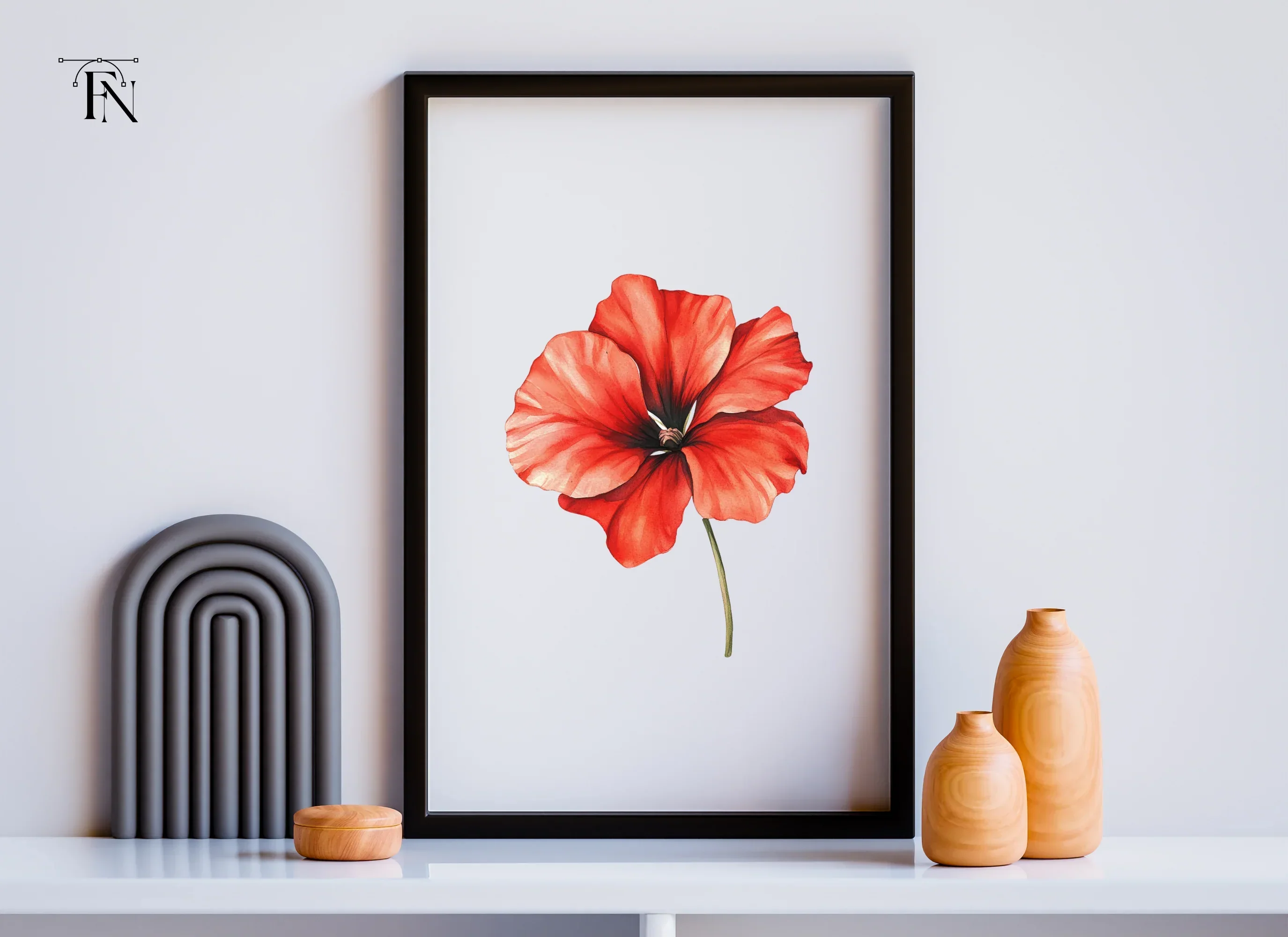 Vibrant Red Geranium Flower Clipart Bundle - Image 6