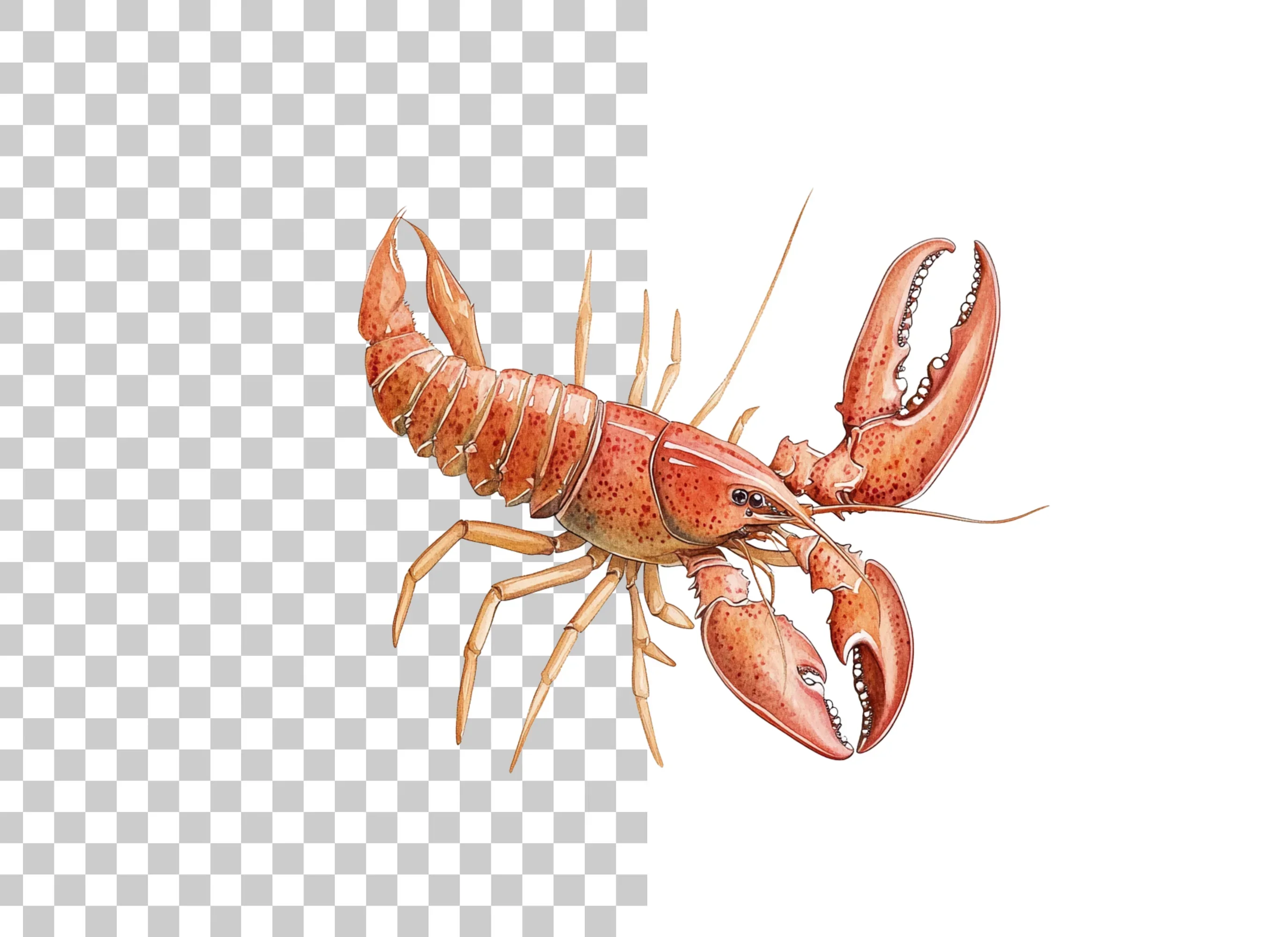 Vibrant Red Lobster Clipart Bundle - Image 2