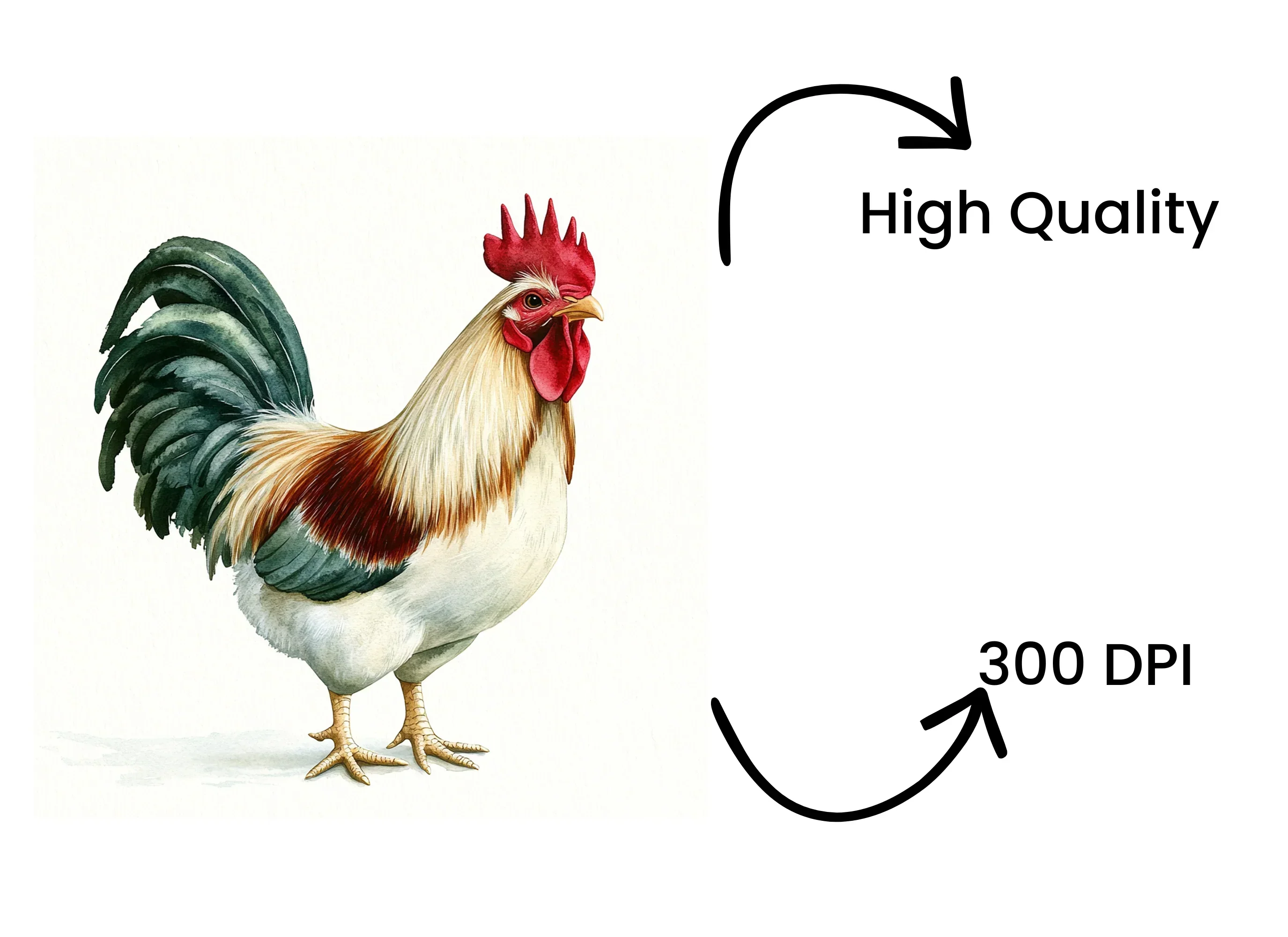 Vibrant Rooster Illustrations Clipart Bundle - Image 4