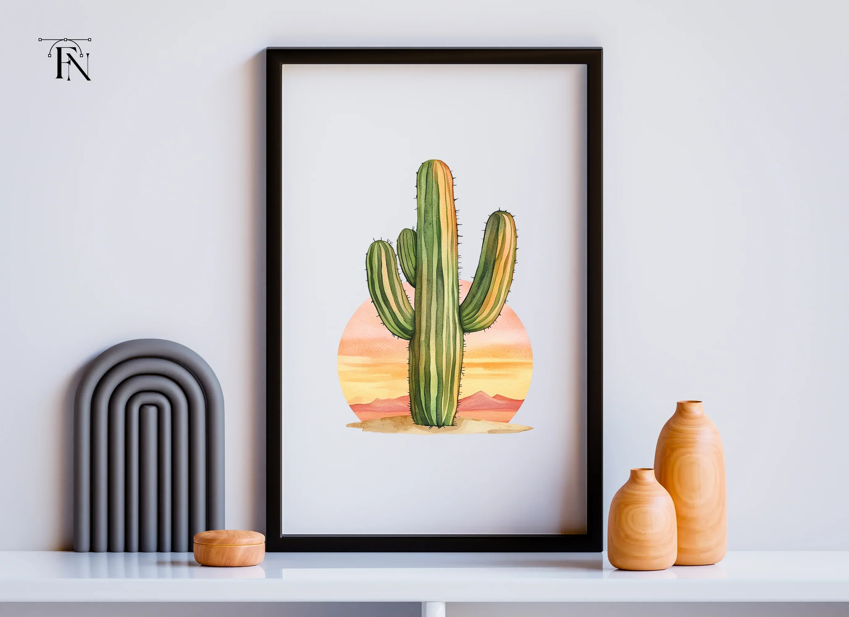 Vibrant Saguaro Cactus Desert Clipart Bundle - Image 6