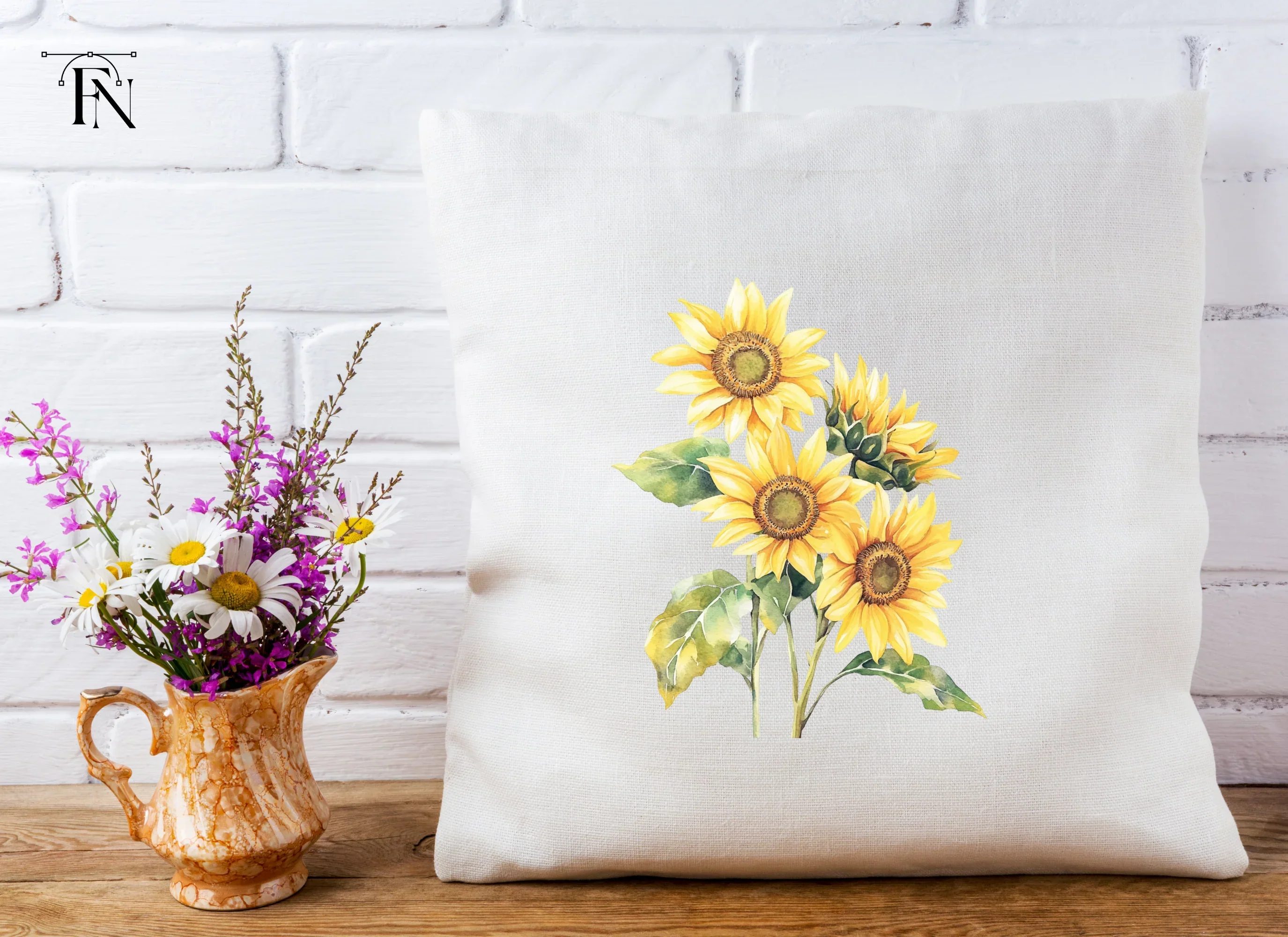 Vibrant Sunflower Bouquet Clipart Bundle - Image 5