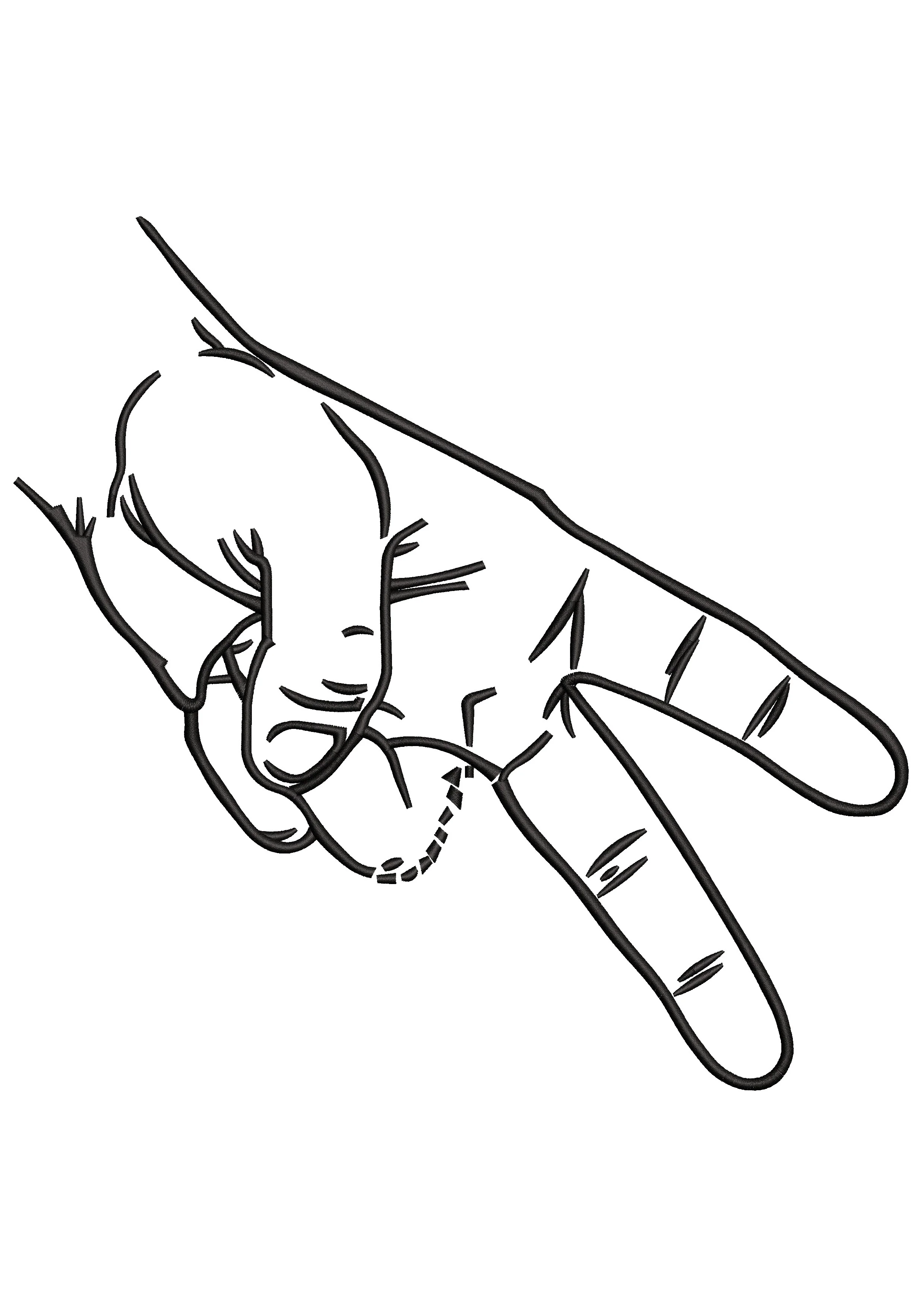 Victory Embroidery Design
