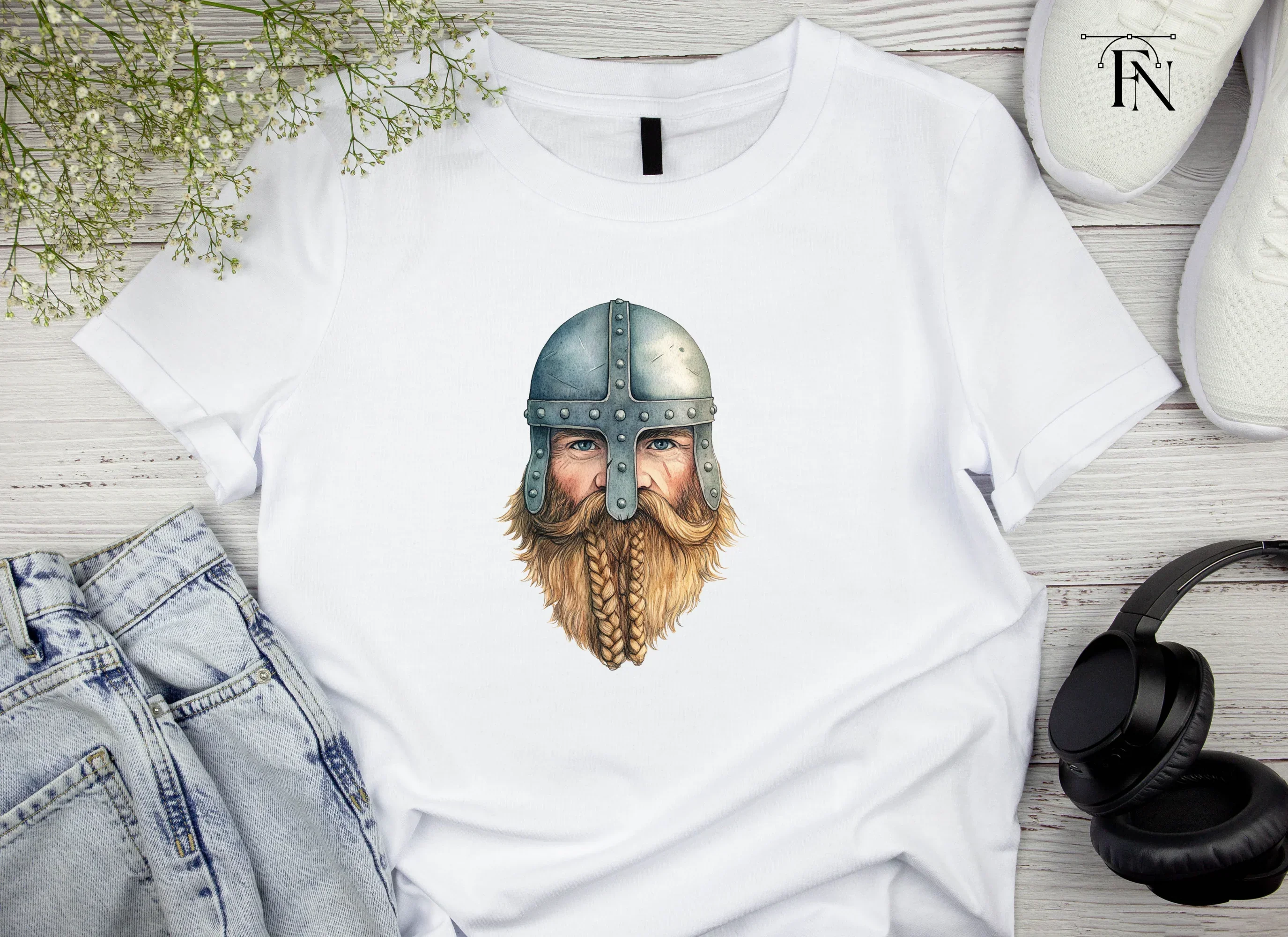 Viking Warrior Portraits Clipart Bundle - Image 4