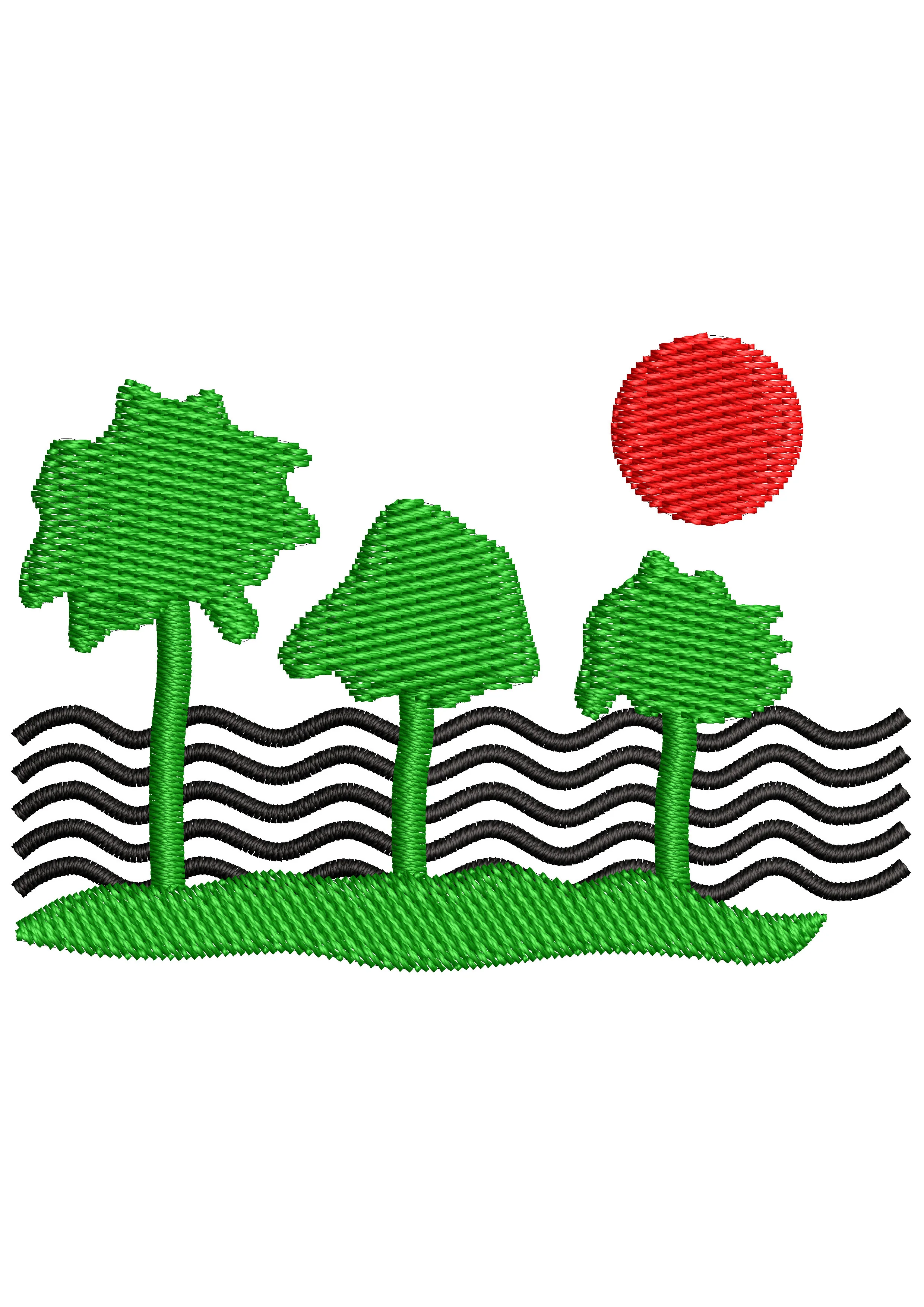 Village Wind Embroidery Design