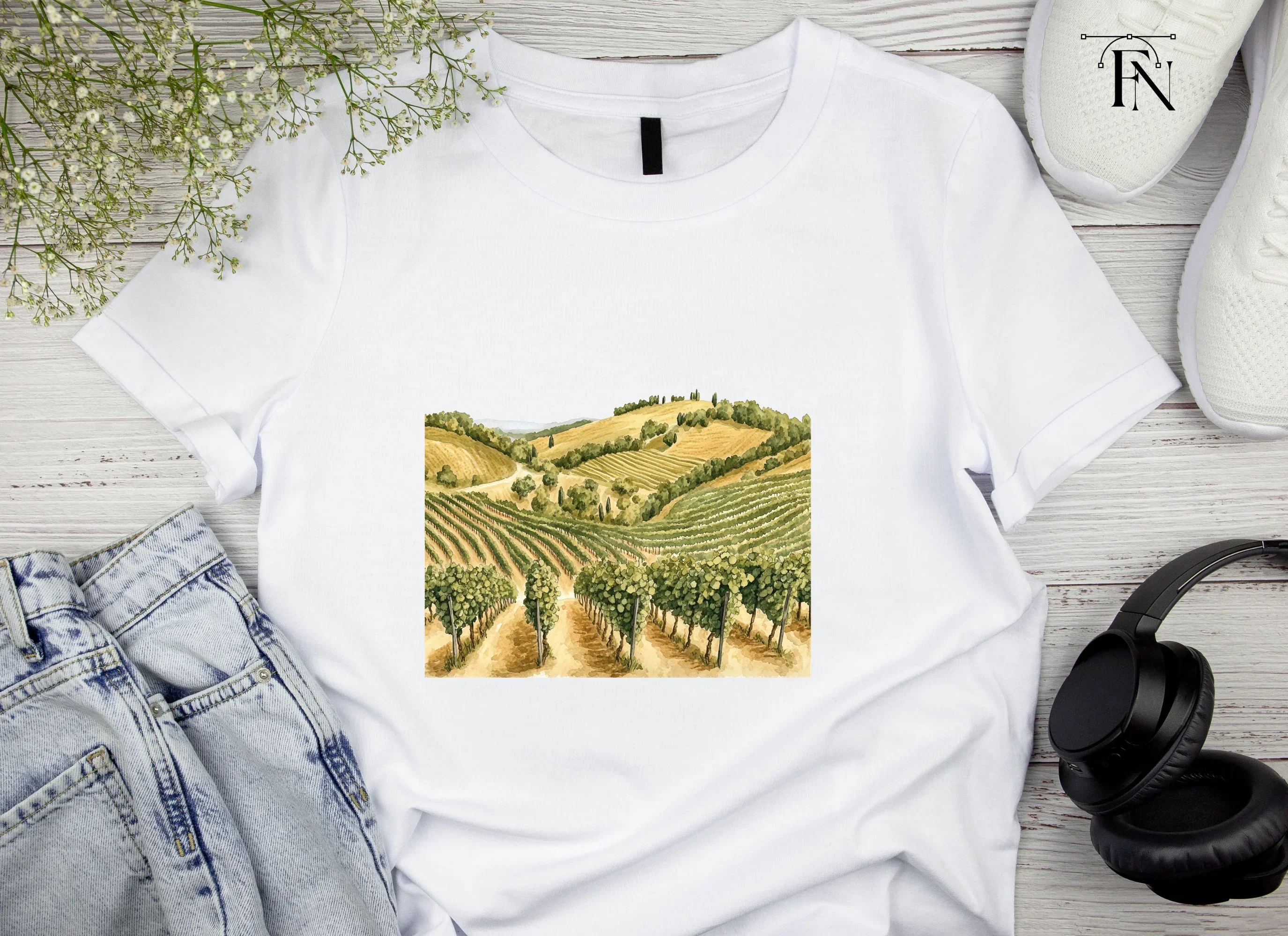 Vineyard Landscape Clipart Bundle - Image 3