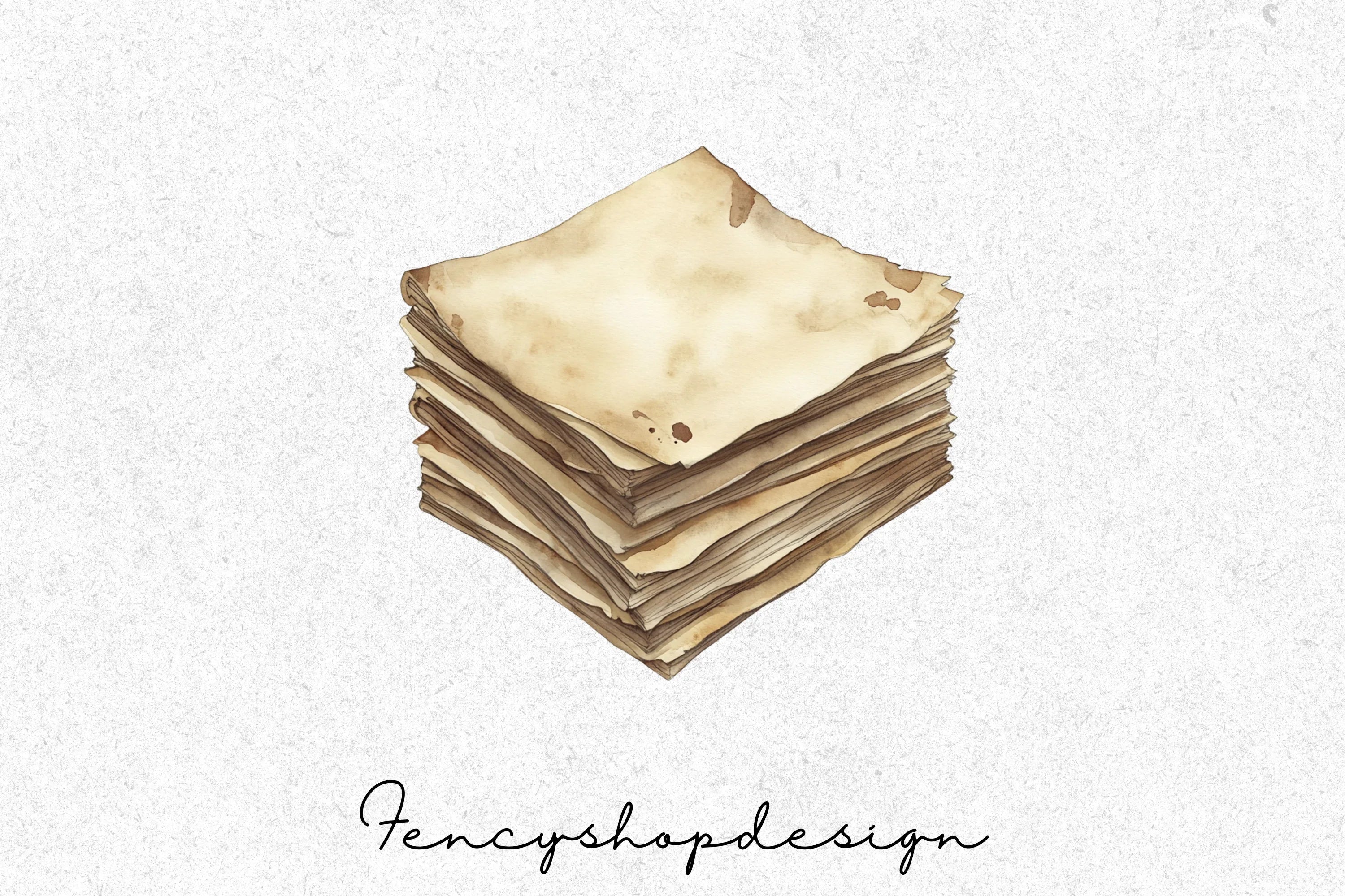 Vintage Aged Stacks Old Book Clipart Bundle - Image 4